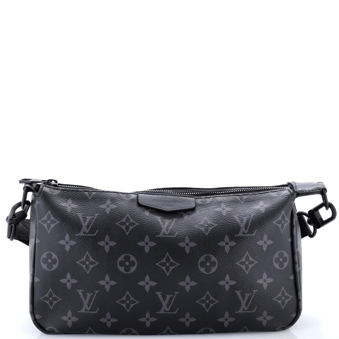 XL Monogram Canvas Pochette Accessoires NM Louis Vuitton: XL Monogram Canvas Pochette Accessoires NM Louis Vuitton Black XL Monogram Eclipse Canvas Pochette Accessoires from Louis Vuitton, featuring a canvas-coated exterior with a cross-body design and