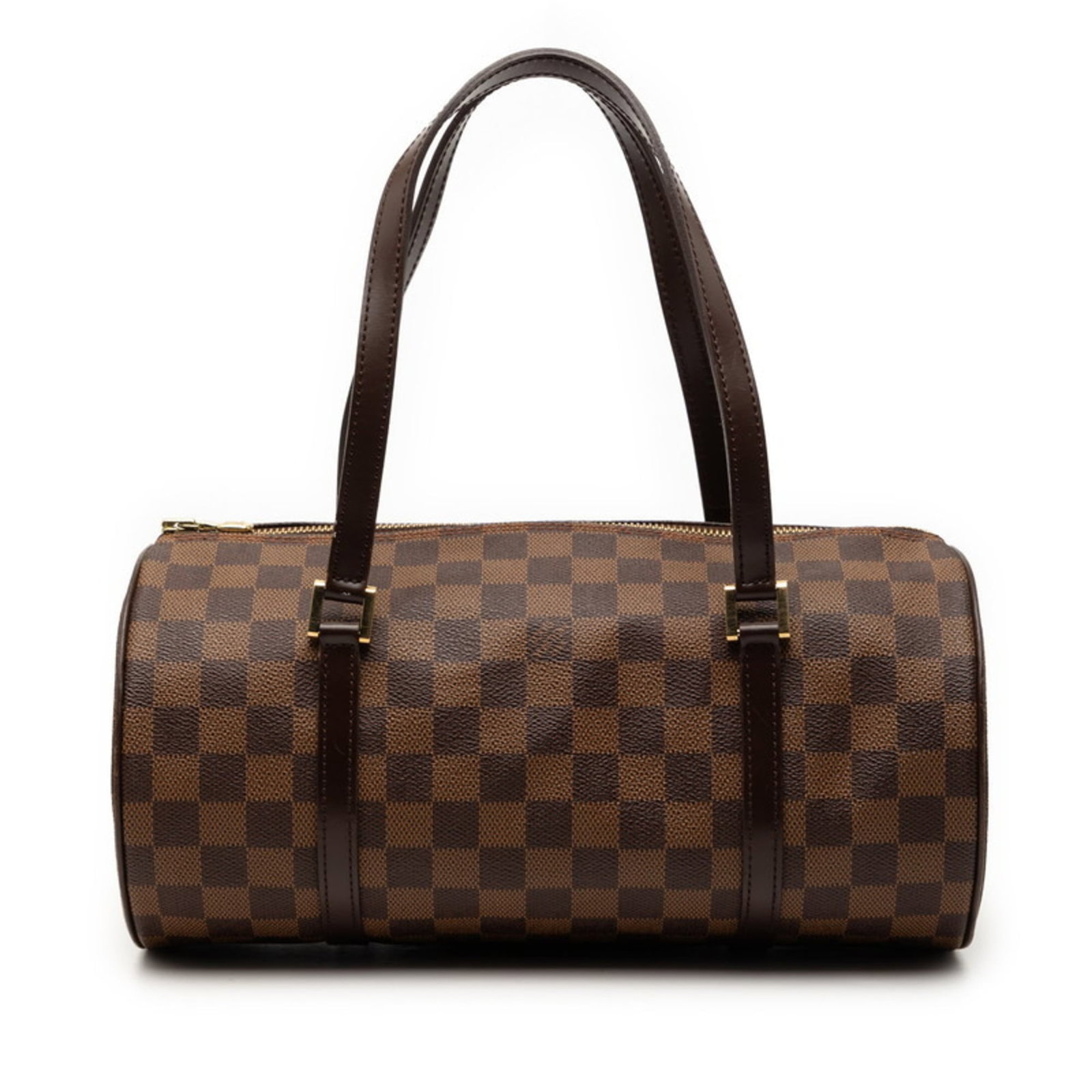 Louis Vuitton Handbag Pvc Leather: Louis Vuitton Handbag Pvc Leather Brown Louis Vuitton Damier PVC Leather Handbag with Zipper Closure, 15cm x 30cm x 15cm. This stylish handbag features a unique combination of PVC and leather