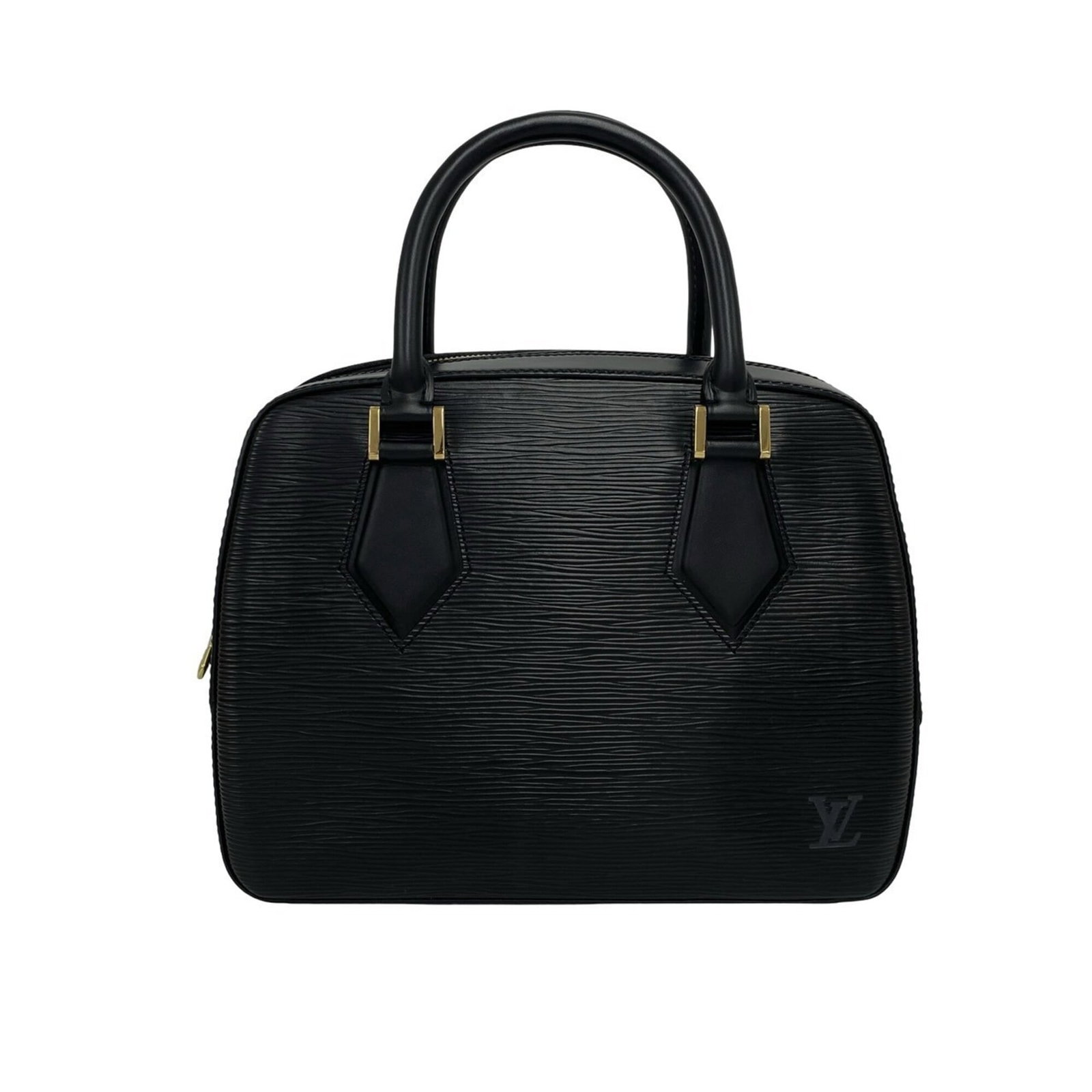 Louis Vuitton Handbag Leather Boston: Louis Vuitton Handbag Leather Boston Black Leather Louis Vuitton Boston Handbag, 21cm x 26.5cm x 11.5cm. This classic Boston bag features high-quality leather construction and a timeless design. The