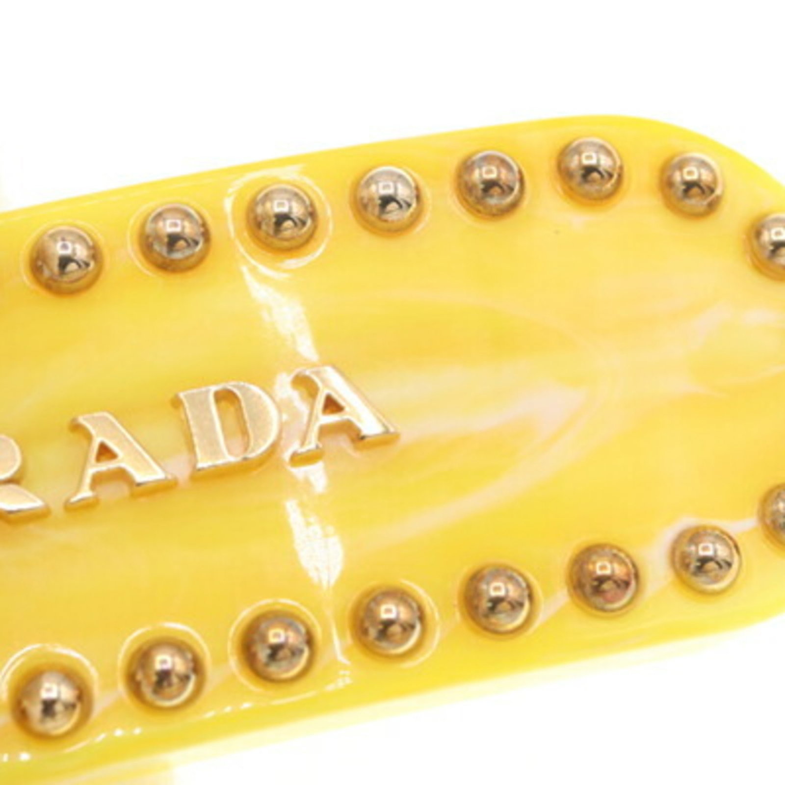 Plastic Metal Prada Barrette - 4