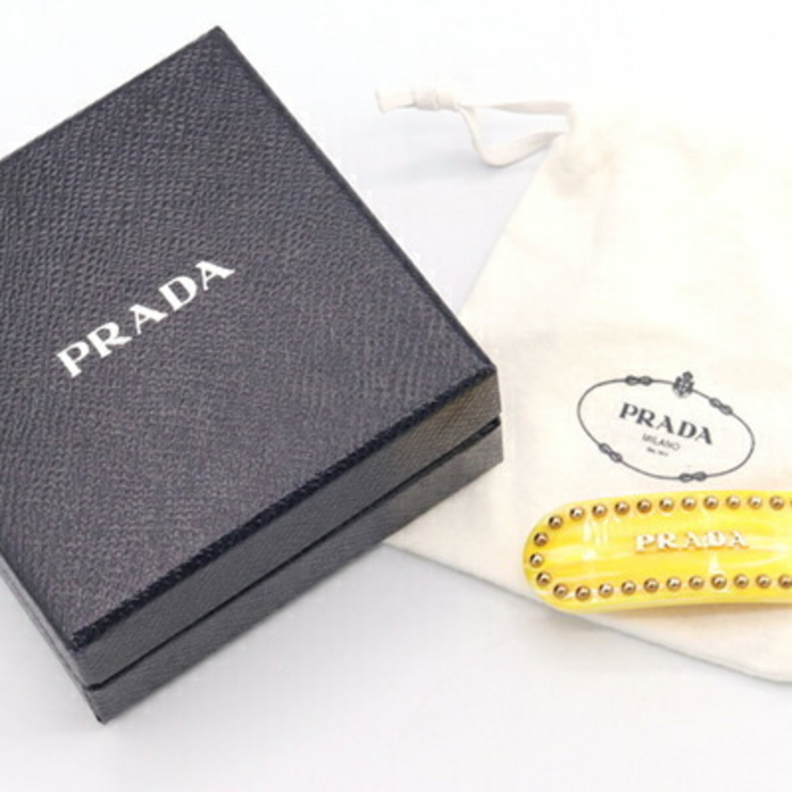 Plastic Metal Prada Barrette - 7