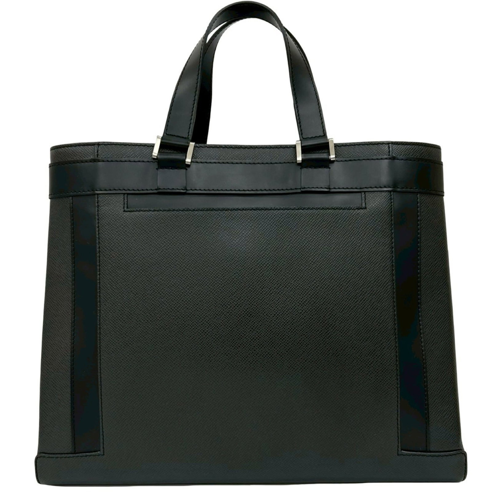 Louis Vuitton Tote Bag Leather: Louis Vuitton Tote Bag Leather Black leather Louis Vuitton tote bag with dimensions 30cm x 37cm x 10cm. This classic tote features the iconic monogram pattern and is made from high-quality leather. A