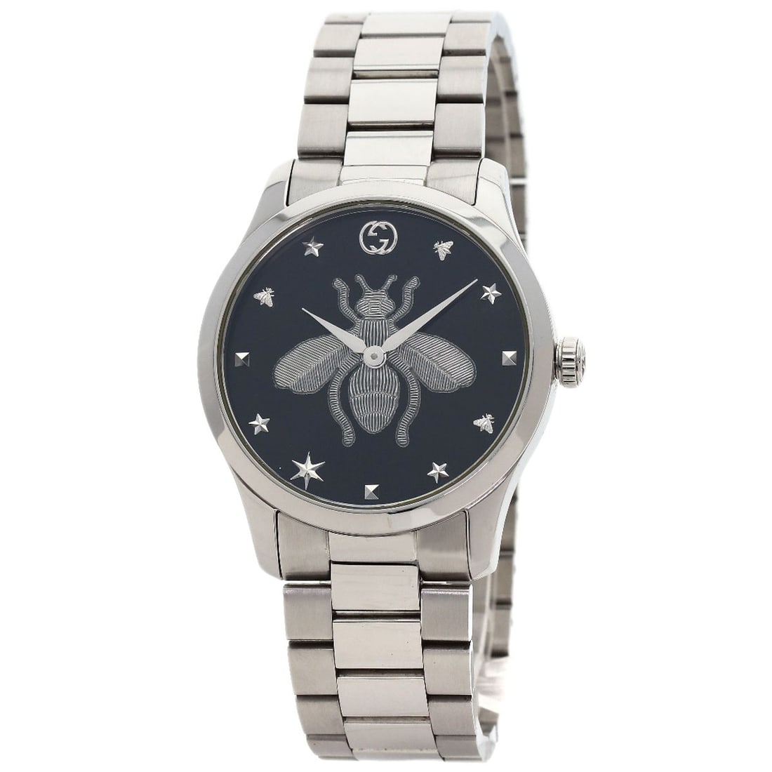 Gucci Timeless Watches 126.4 Stainless Steel: Gucci Timeless Watches 126.4 Stainless Steel Stainless steel construction provides a durable foundation for this Gucci Timeless Watch, featuring a silver bezel and case. The quartz movement ensures