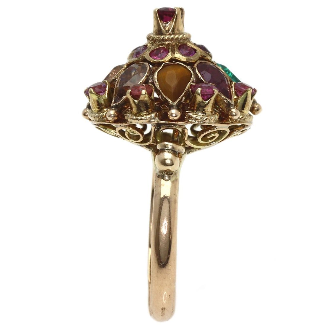 Multi-Colored Stone Ring 14K 4.7G - 3