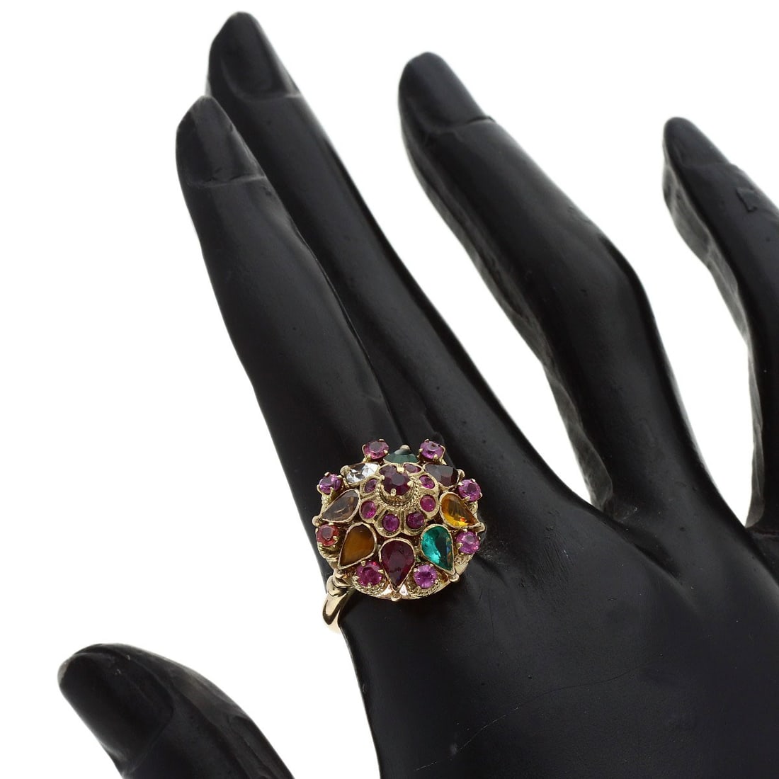 Multi-Colored Stone Ring 14K 4.7G - 6