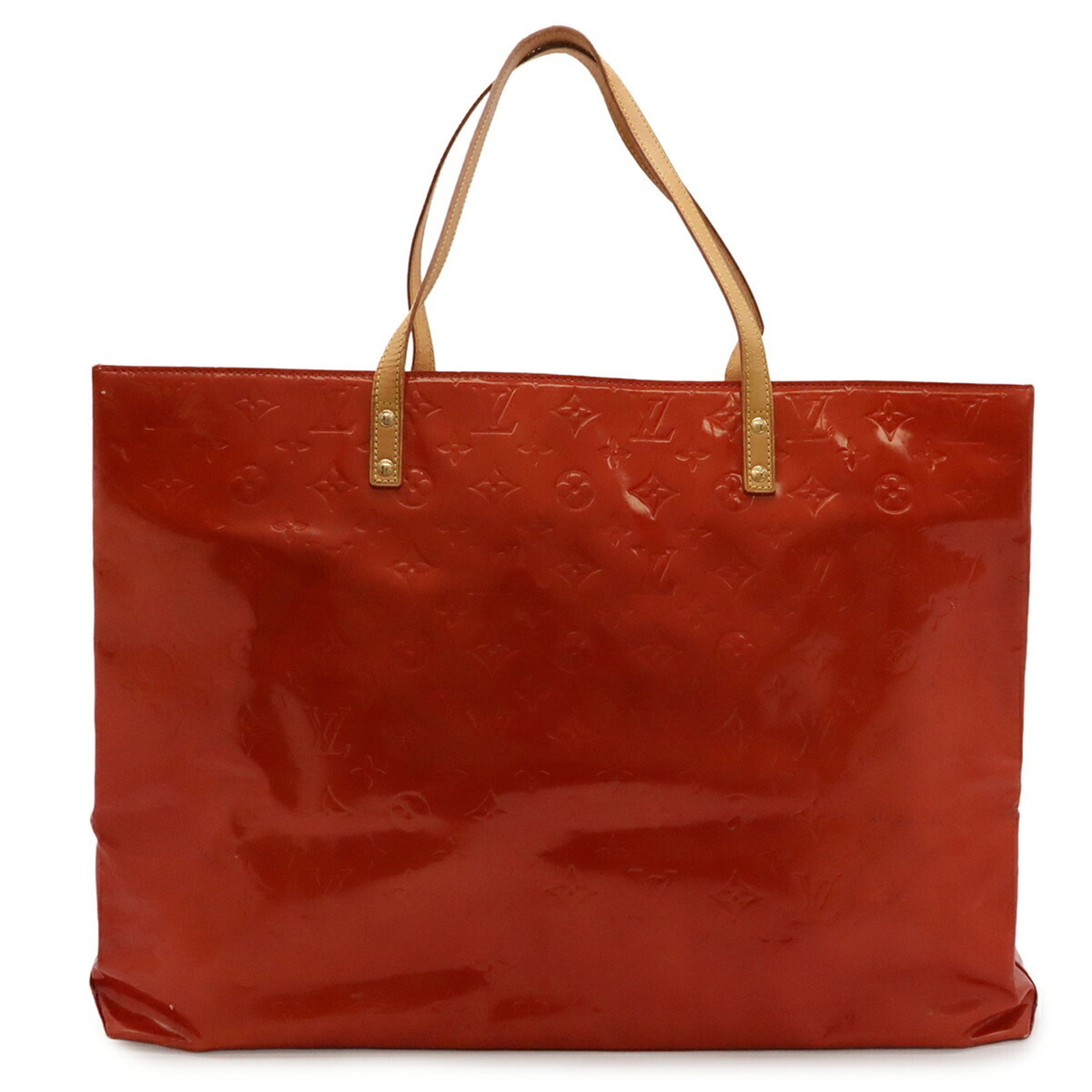 Shoulder Bag Monogram Louis Vuitton Tote Bag Vernis: Shoulder Bag Monogram Louis Vuitton Tote Bag Vernis Monogram Vernis, a classic Louis Vuitton design, adorns this stylish shoulder bag in a bold, red Galle color. With its signature monogram pattern
