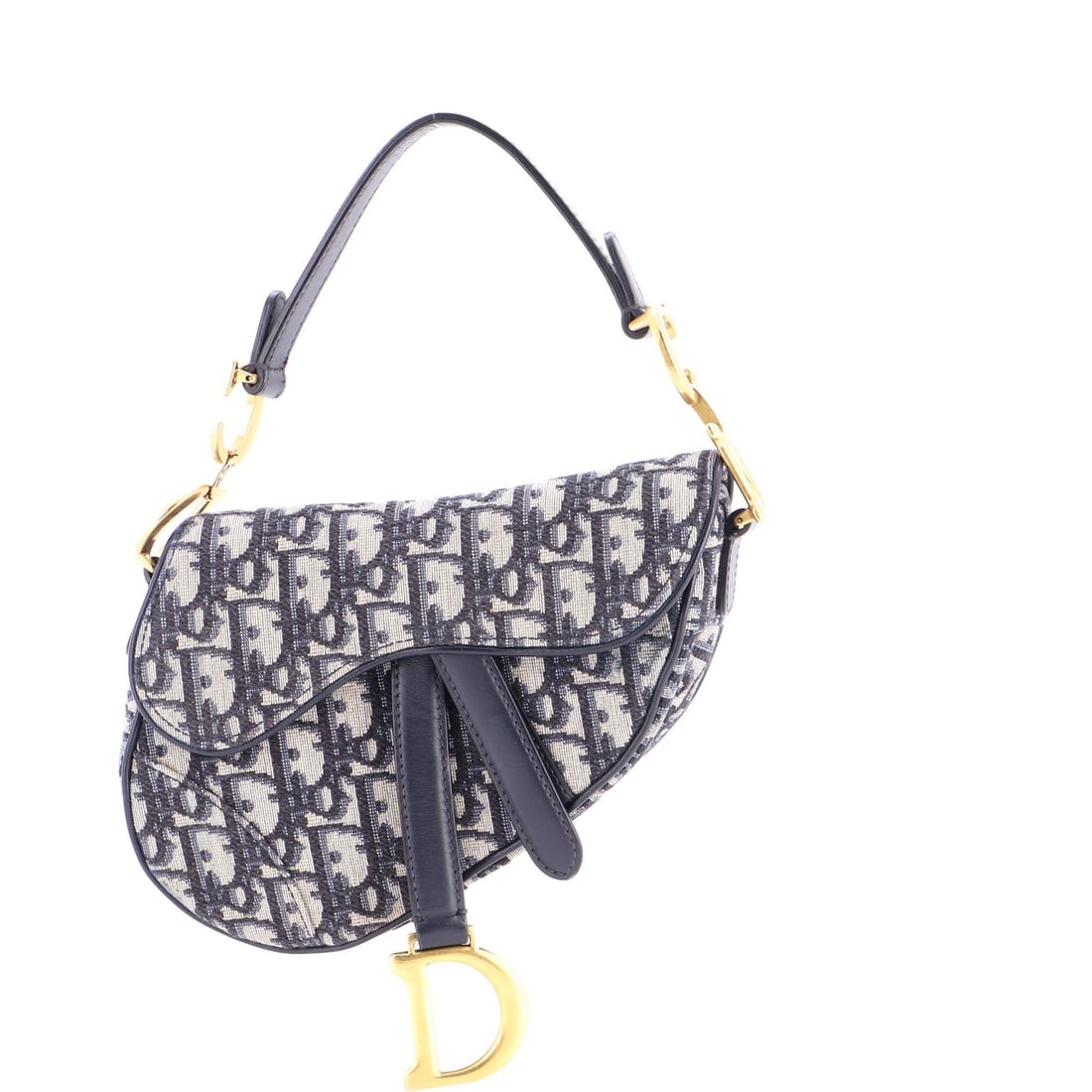Canvas Oblique Christian Dior Saddle Mini: Canvas Oblique Christian Dior Saddle Mini Canvas Oblique Christian Dior Saddle Mini - A stylish and compact shoulder bag with a signature blue canvas exterior, featuring a classic oblique design and