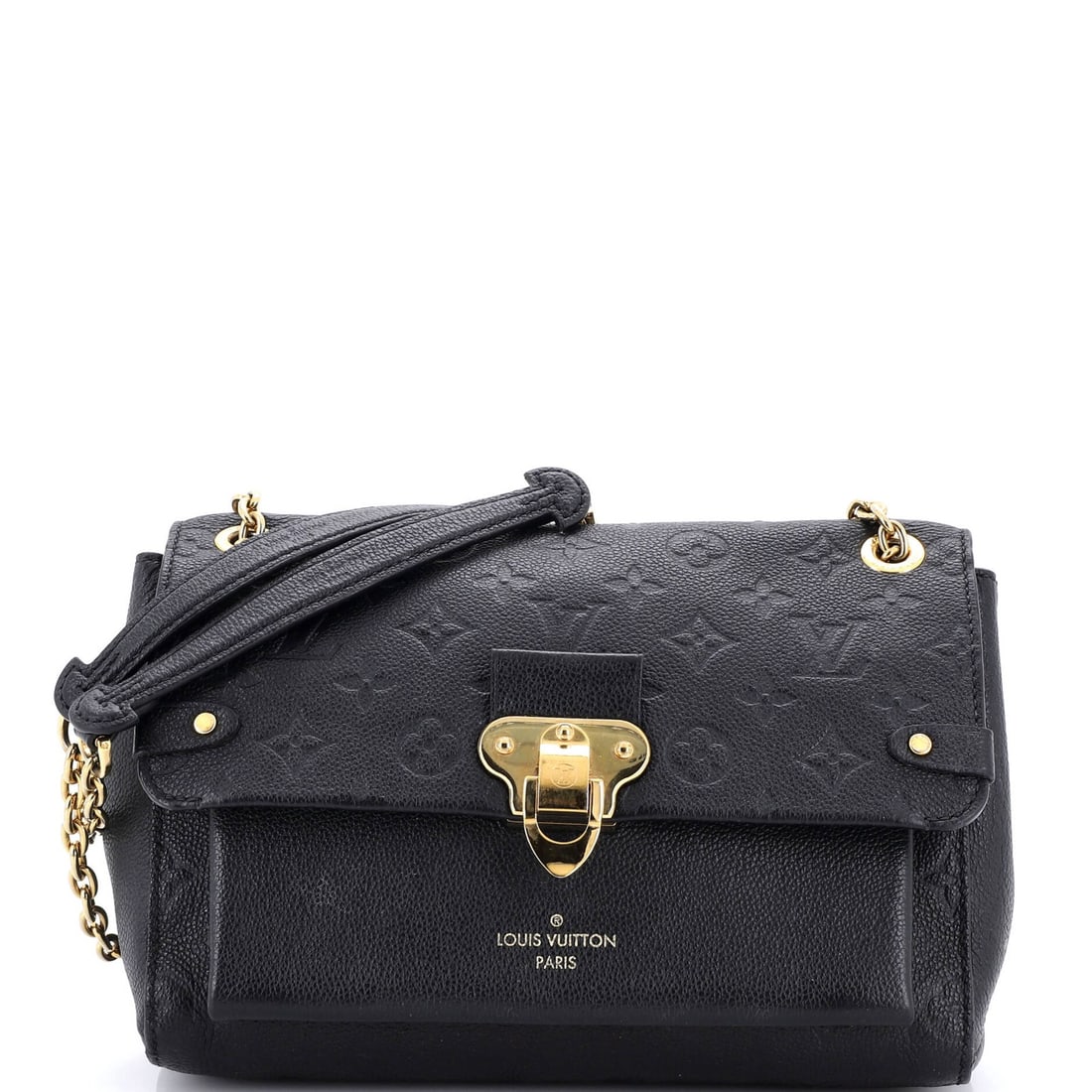 Louis Vuitton Vavin Monogram Leather Empreinte Handbag BB: Louis Vuitton Vavin Monogram Leather Empreinte Handbag BB The Louis Vuitton Vavin Monogram Leather Empreinte Handbag BB is a stylish cross body bag with a classic black exterior and gold hardware.