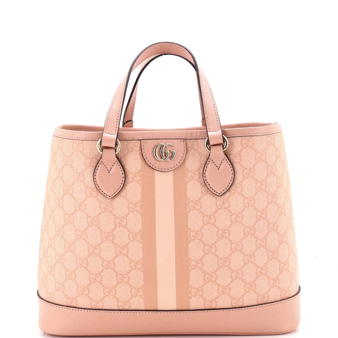 Canvas Coated Leather Small Gucci Ophidia Tote Handle Top: Canvas Coated Leather Small Gucci Ophidia Tote Handle Top Canvas Coated Leather Small Gucci Ophidia Tote Handle Top - A stylish and versatile top handle tote with a pink canvas coated leather
