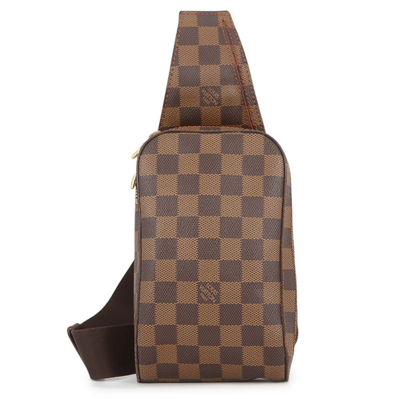 Louis Vuitton Handbag Pouch Shoulder Bag Sling Bag Damier Canvas: Louis Vuitton Handbag Pouch Shoulder Bag Sling Bag Damier Canvas Damier Canvas pattern adds a unique touch to this Louis Vuitton shoulder bag pouch. Made from high-quality Damier Canvas, this bag feat