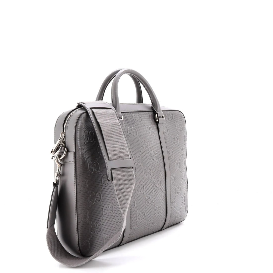 Gucci Embossed Leather Briefcase Medium Perforated - 2