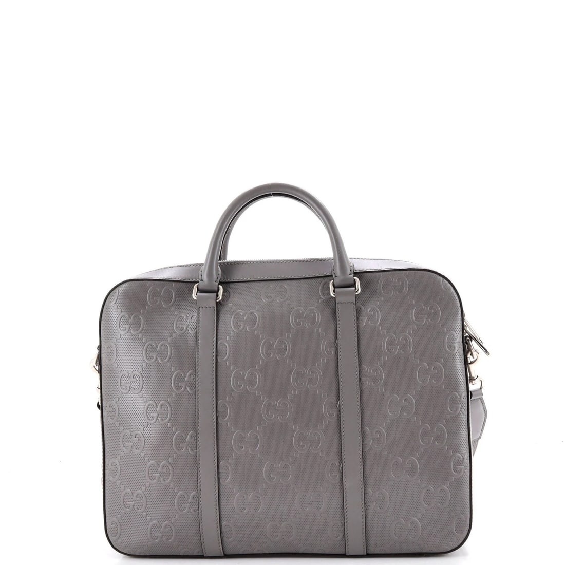 Gucci Embossed Leather Briefcase Medium Perforated - 3