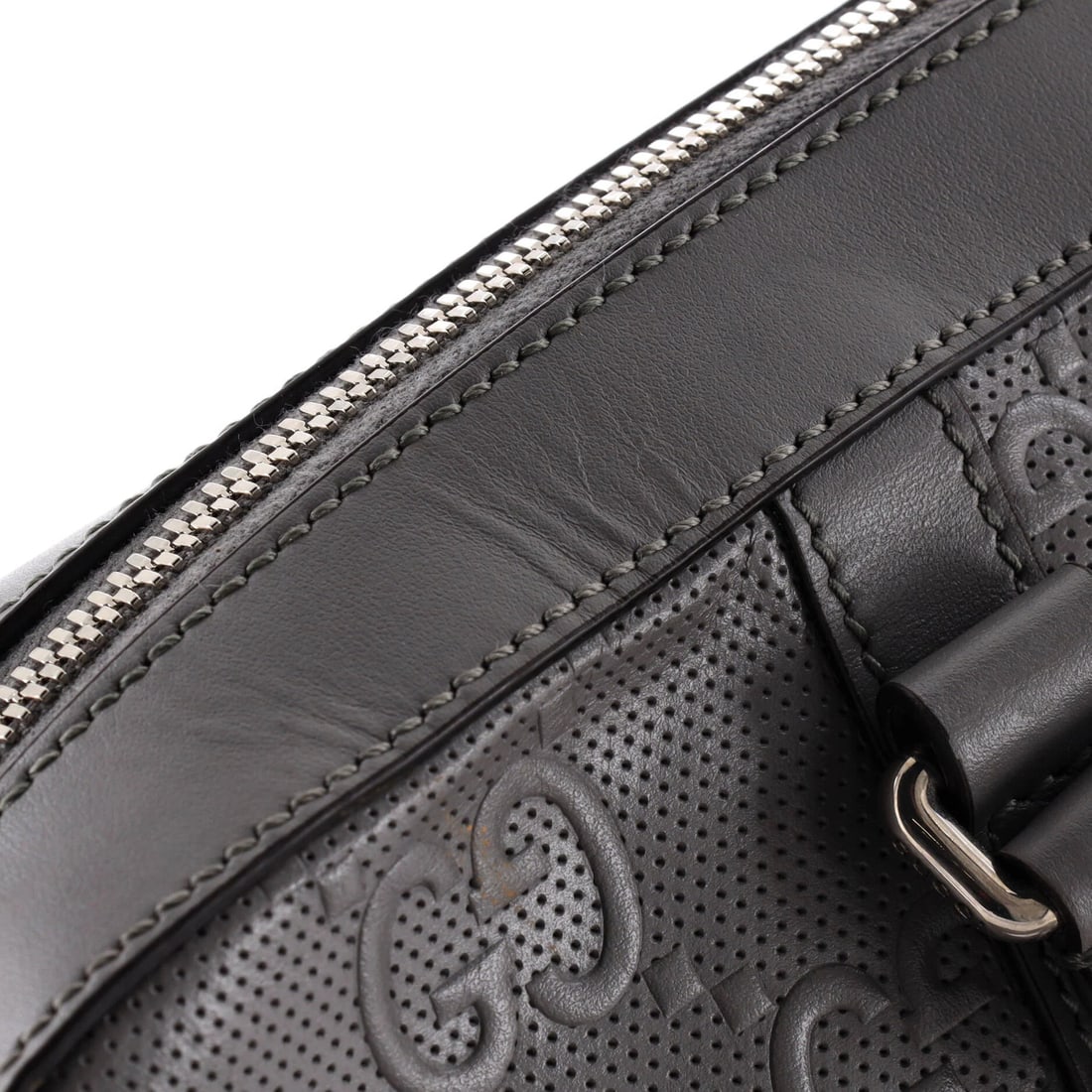 Gucci Embossed Leather Briefcase Medium Perforated - 6