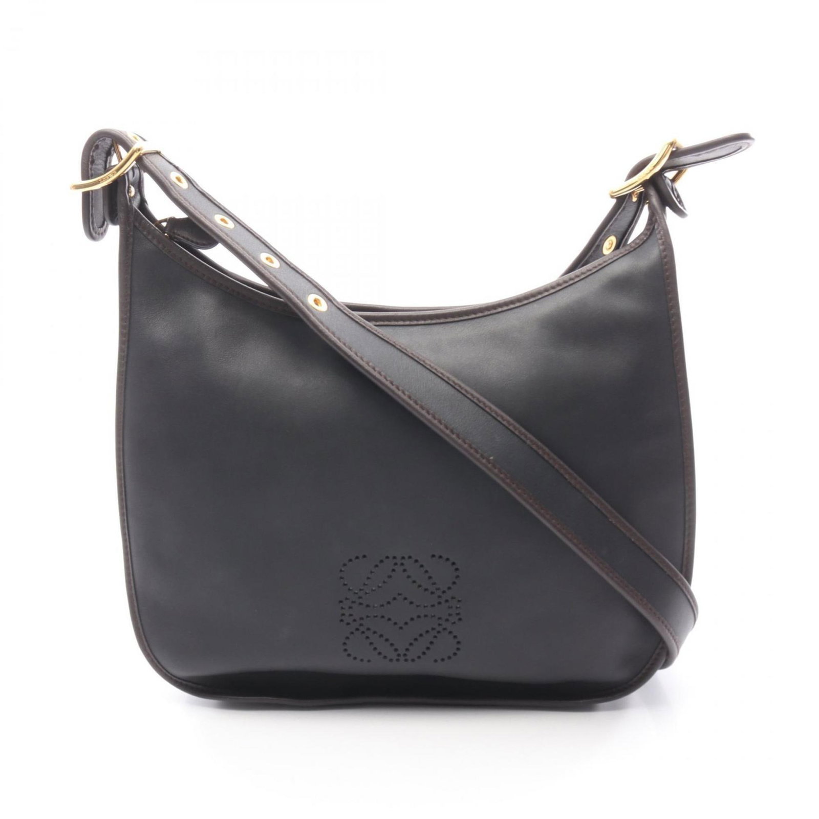 Shoulder Bag Leather: Shoulder Bag Leather Black and Brown Leather Shoulder Bag, 26cm x 28cm x 8.5cm. This shoulder bag is crafted from high-quality leather in two available colors. Made in the brand's signature style, it 
