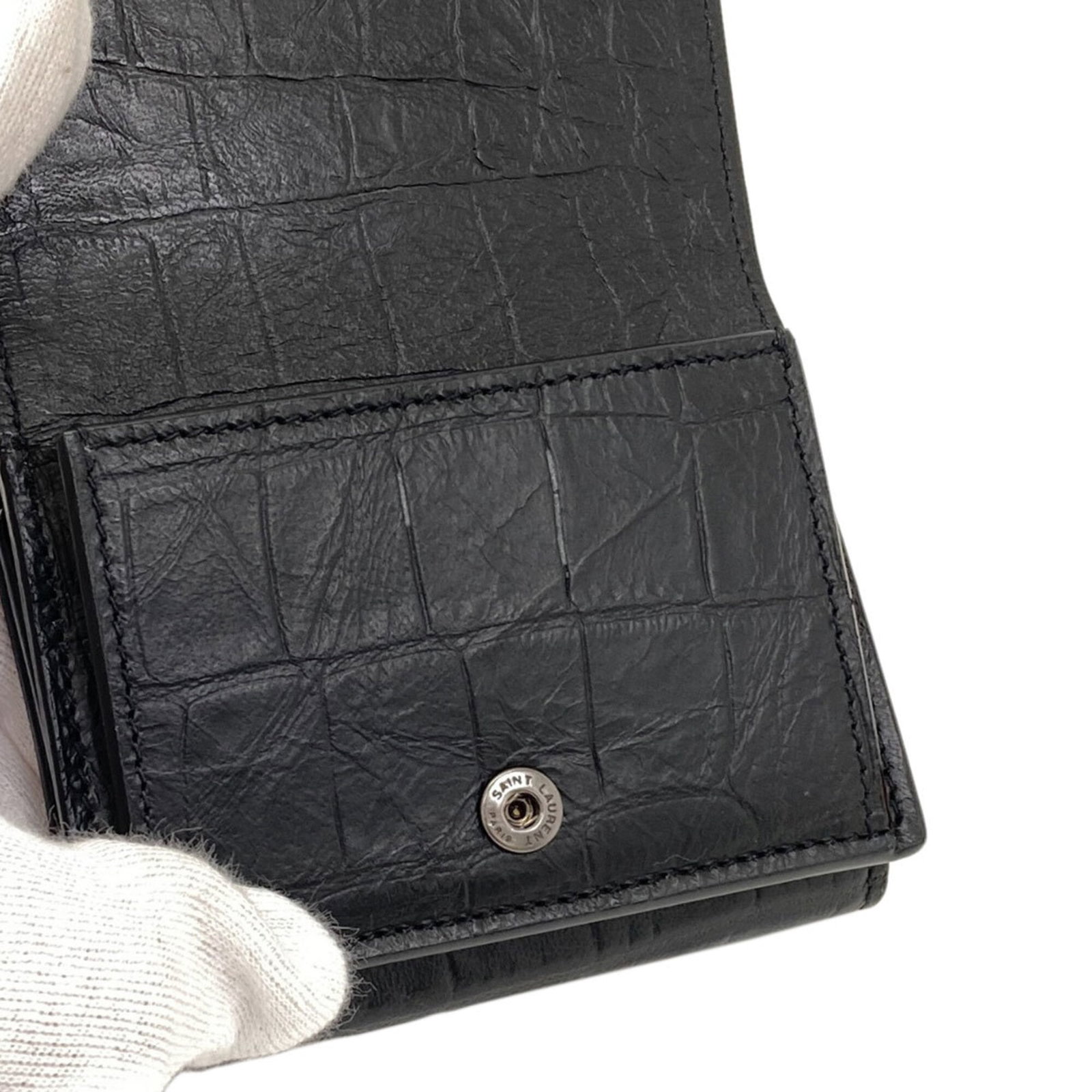 Leather Bi Fold Wallet Saint - 8