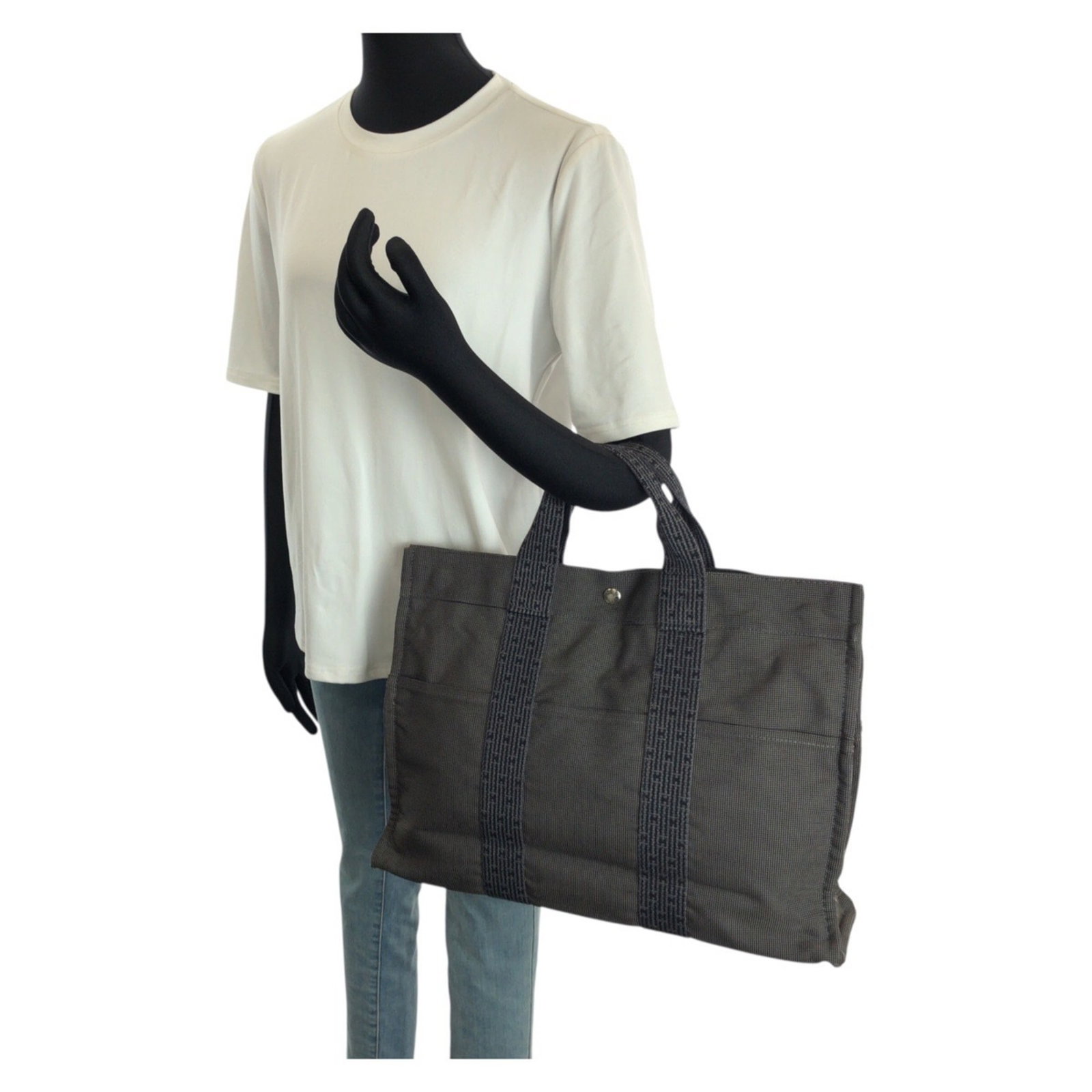 Polyamide Polyester Bag Tote Handbag Hermes - 7