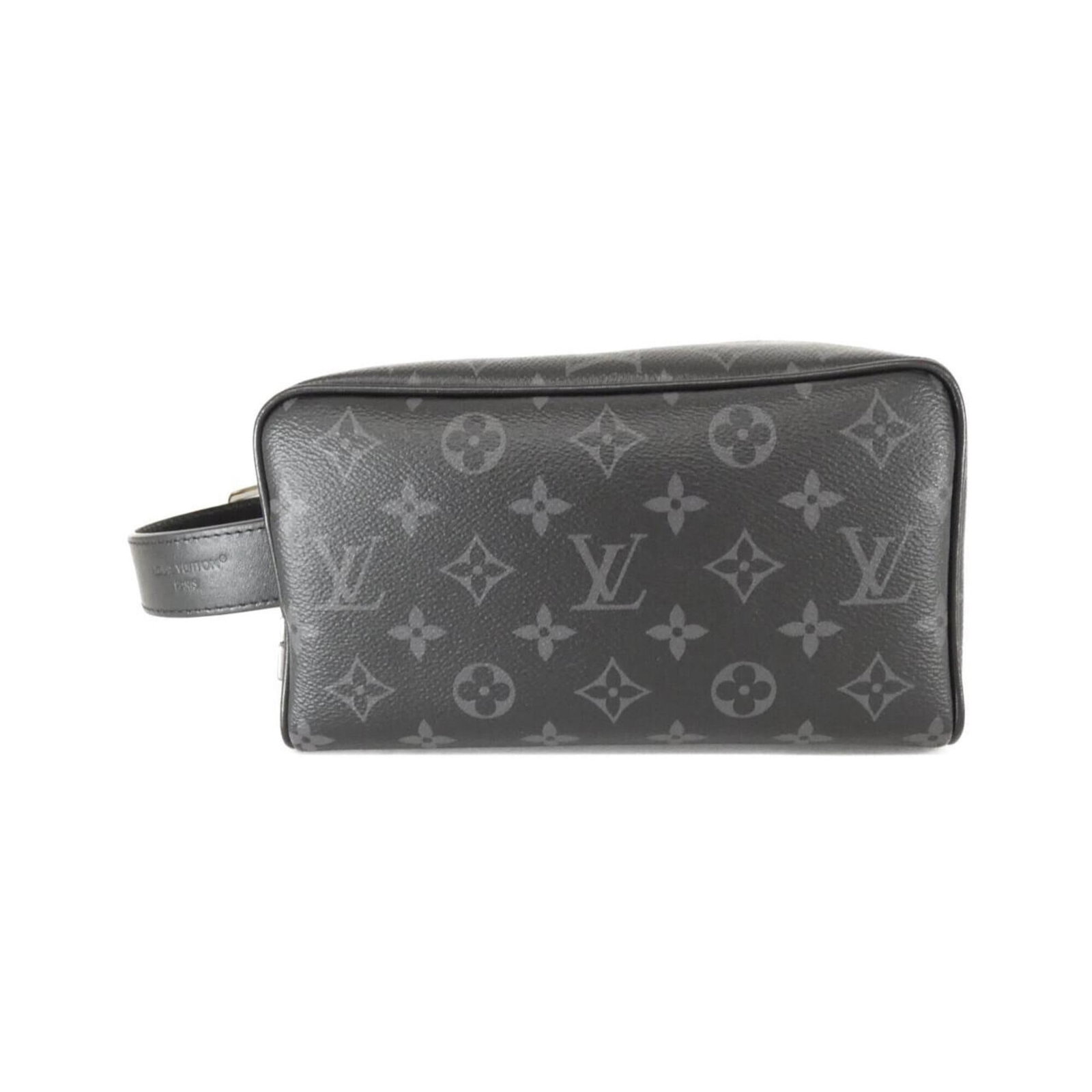 Canvas coated handbag pouch Louis Vuitton: Canvas coated handbag pouch Louis Vuitton Black coated canvas Louis Vuitton handbag pouch, measuring 13cm x 23cm x 12cm, features the iconic brand's signature style. The coated canvas material adds a