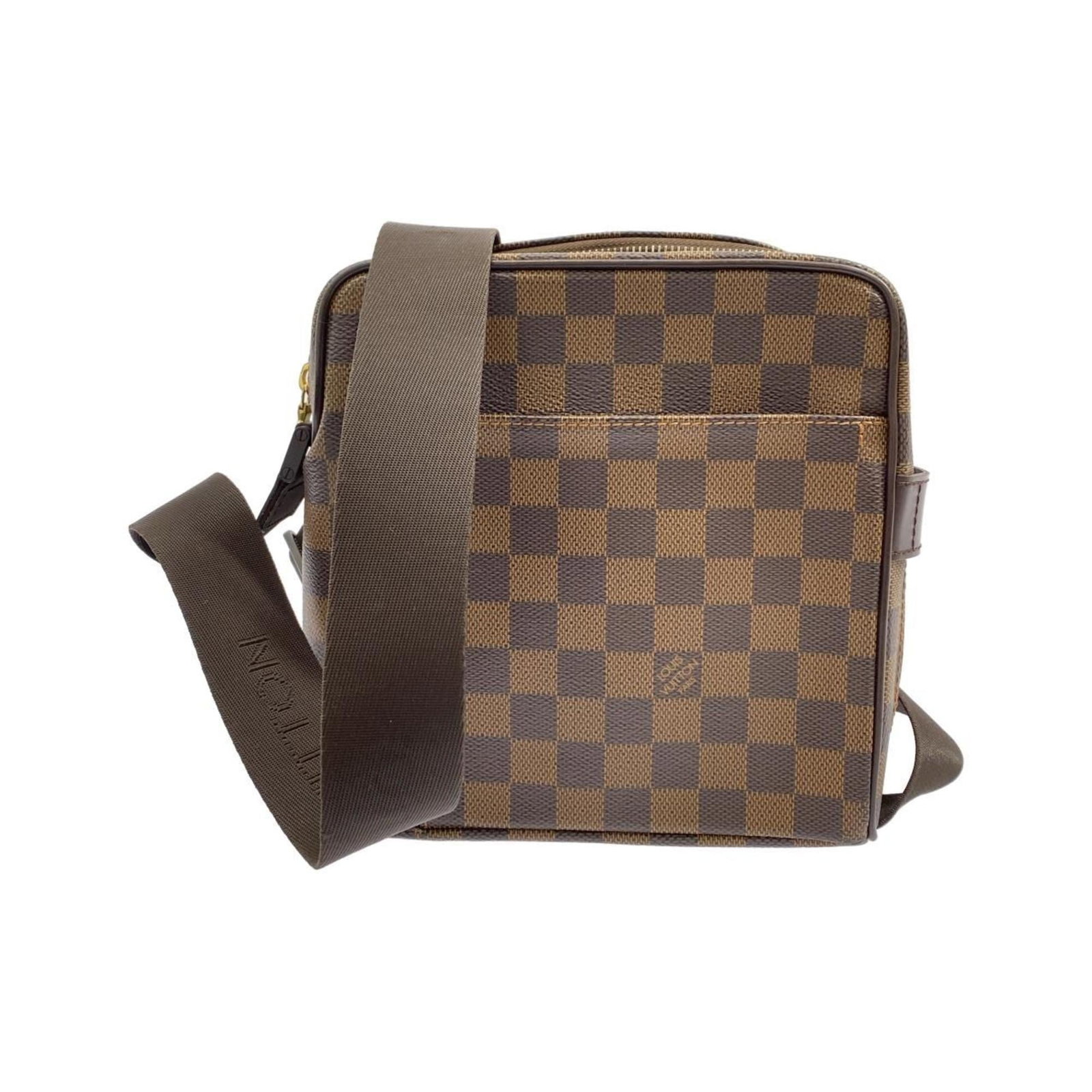 Canvas Coated Louis Vuitton Bag Shoulder: Canvas Coated Louis Vuitton Bag Shoulder Coated canvas construction gives this Louis Vuitton shoulder bag a durable and stylish finish. The brown color and classic design make it a timeless accessory