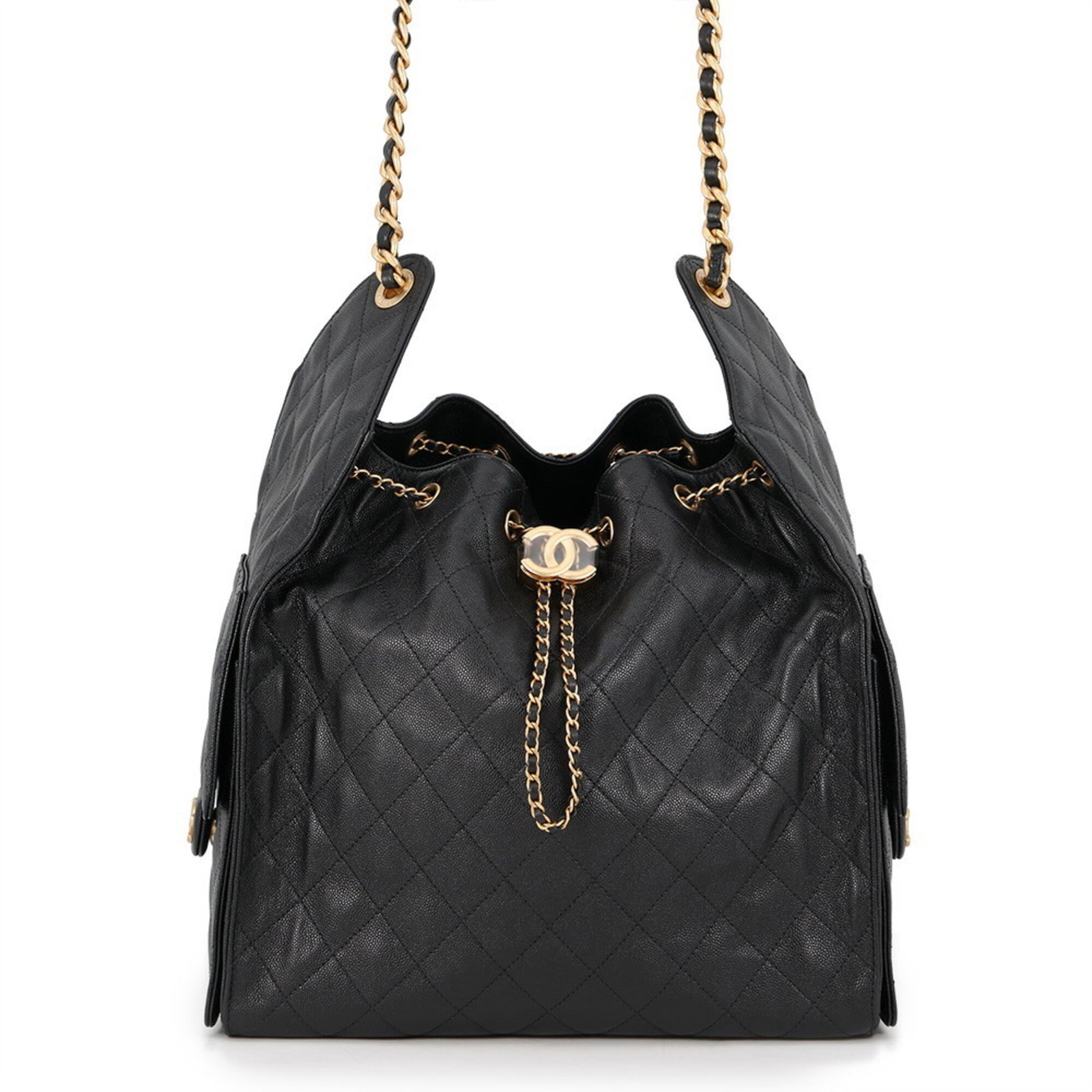 Calfskin Grained Chanel Bag Shoulder: Calfskin Grained Chanel Bag Shoulder Calfskin Grained Chanel Bag Shoulder is made from Grained Calfskin, a high-quality material known for its durability and luxurious feel. The bag features a classic