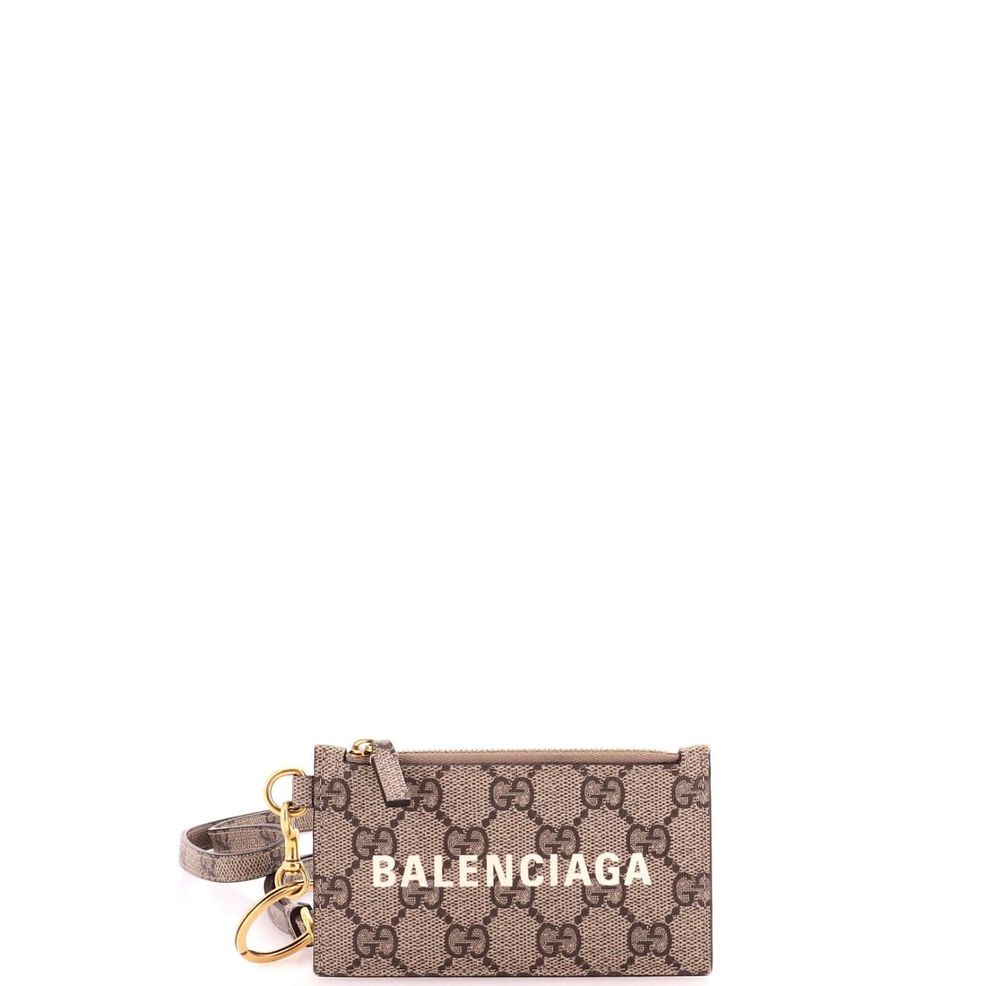 Gucci x Balenciaga The Hacker Project Zip Card Case with Strap GG Coated Canvas: Gucci x Balenciaga The Hacker Project Zip Card Case with Strap GG Coated Canvas Brown GG Coated Canvas Gucci x Balenciaga The Hacker Project Zip Card Case with Strap features a unique design with a zi