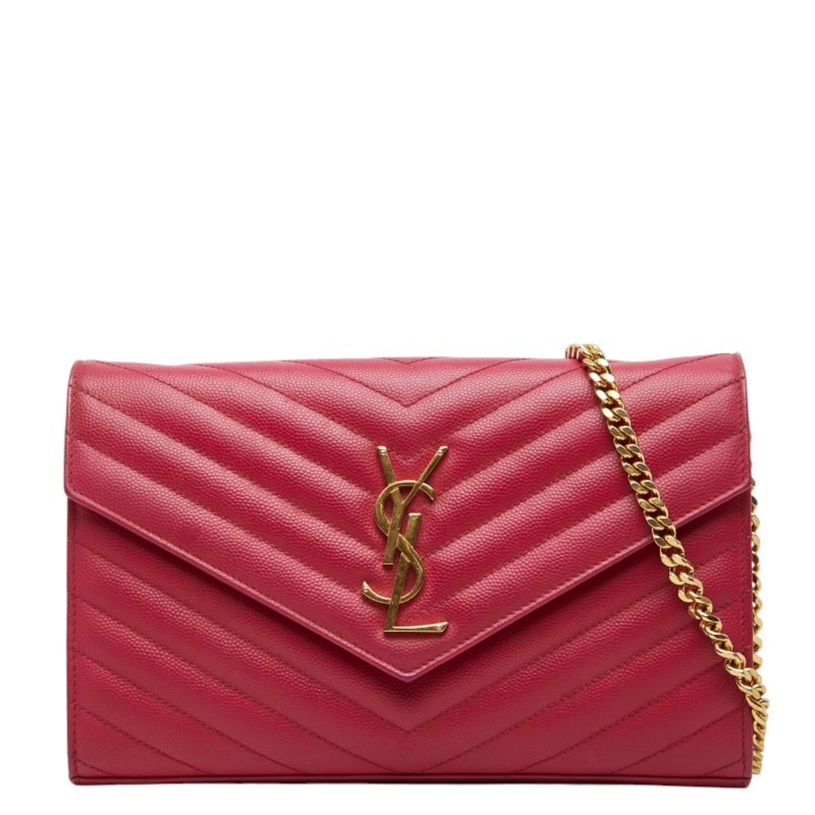 Laurent Saint Bag Leather Shoulder: Laurent Saint Bag Leather Shoulder Pink leather shoulder bag from Saint Laurent, measuring 14cm x 22.5cm x 3cm. This stylish bag features a sleek design and a vibrant pink color. Made from