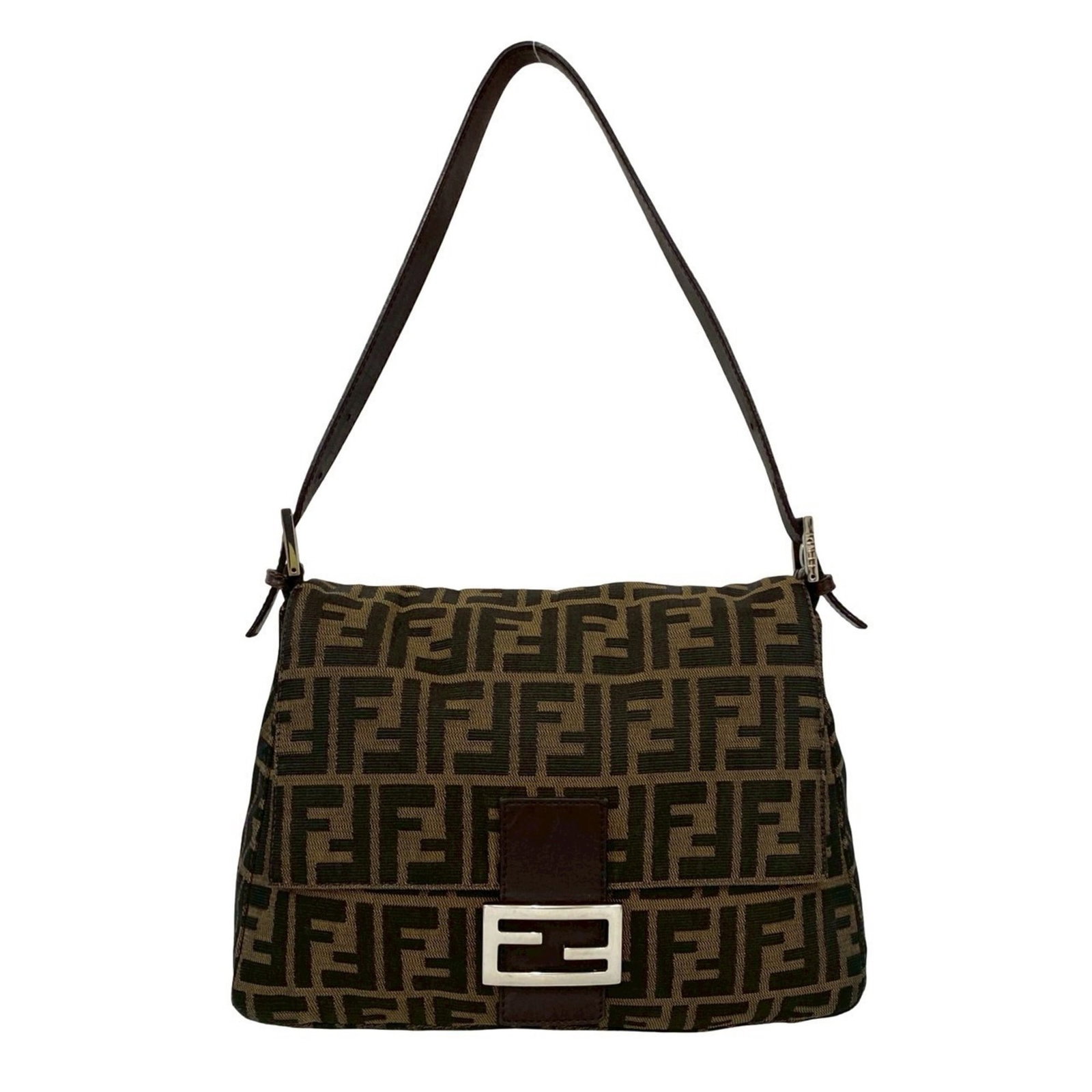 Canvas Leather Fendi Handbag Bag Shoulder: Canvas Leather Fendi Handbag Bag Shoulder Canvas Leather Fendi Handbag Bag Shoulder - A stylish and versatile shoulder bag with a unique canvas and leather combination, featuring a signature on the ex