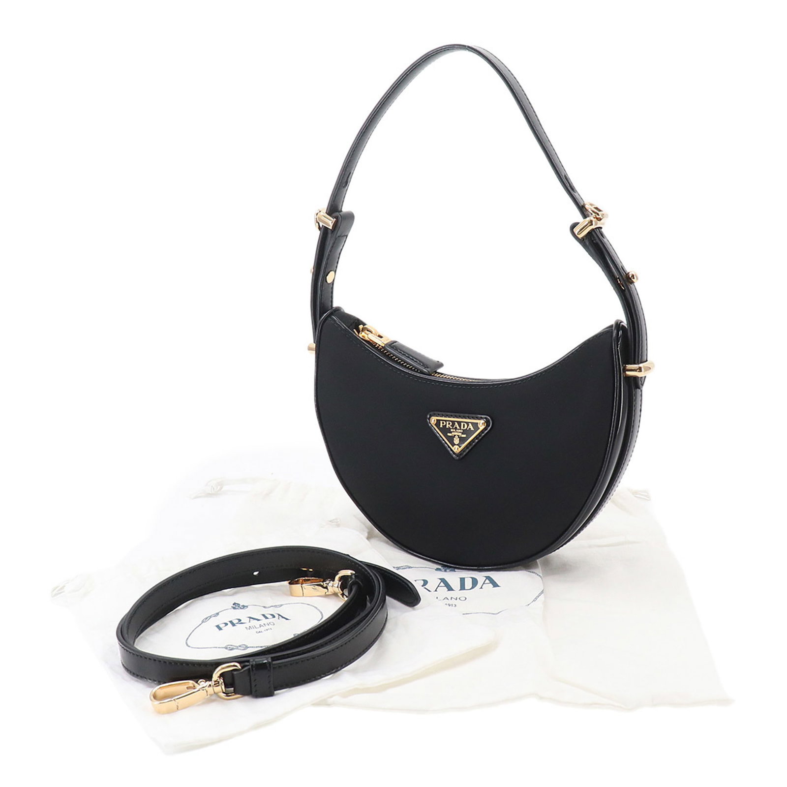 Handbag Nylon Leather Prada - 2