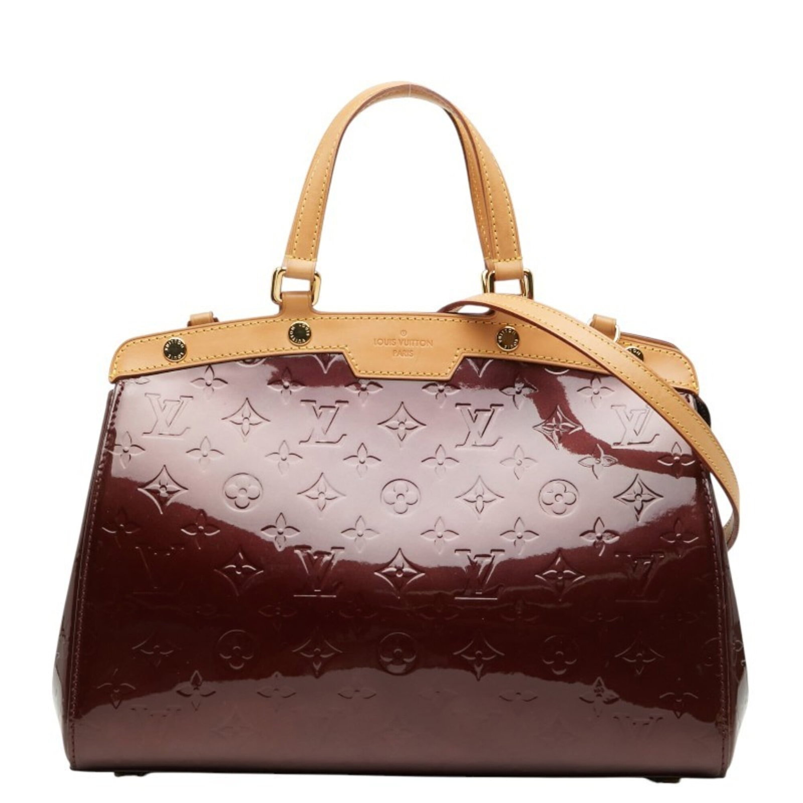 Patent Leather Shoulder Bag Handbag Louis: Patent Leather Shoulder Bag Handbag Louis Patent leather shoulder bag with a classic design, featuring a signature from the artist. Made from high-quality patent leather, this bag boasts a timeless