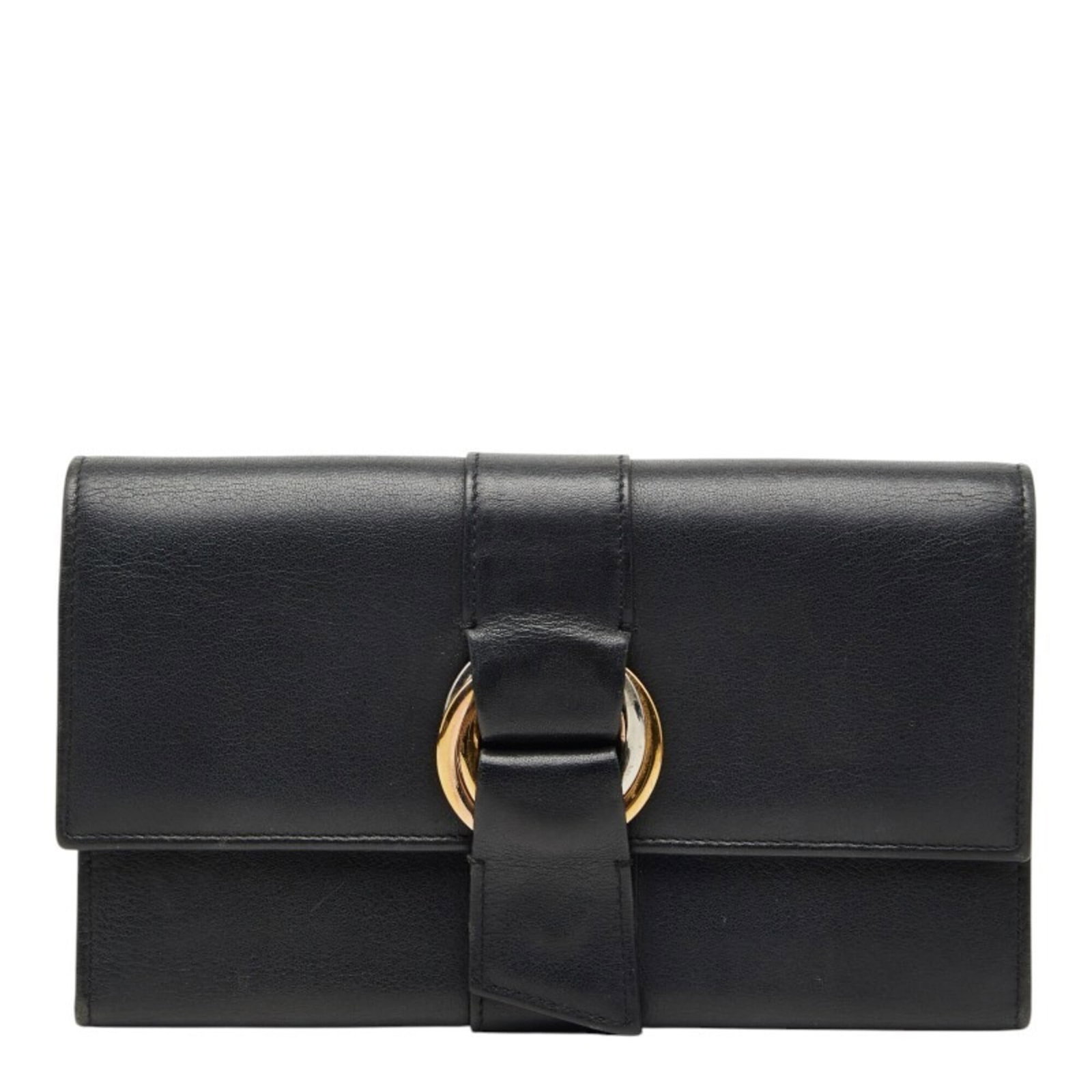 Cartier Long Wallet (Tri-Fold) Leather: Cartier Long Wallet (Tri-Fold) Leather Cartier Long Wallet (Tri-Fold) Leather is a sleek and sophisticated accessory, featuring a tri-fold design with a black leather finish. Measuring 10.5cm x 18cm