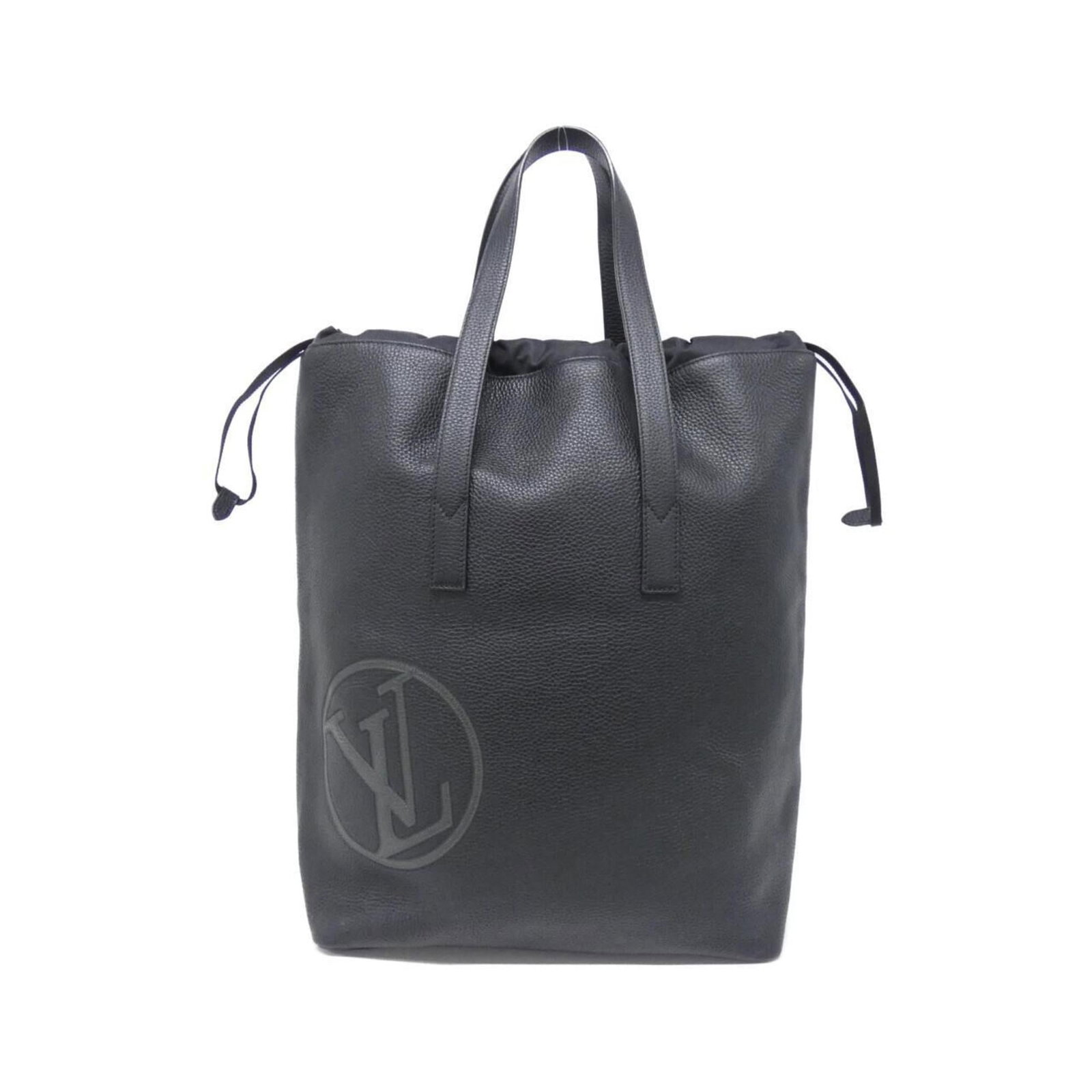 Shoulder Bag Leather Louis Vuitton: Shoulder Bag Leather Louis Vuitton Black Calfskin Leather Louis Vuitton Shoulder Bag with dimensions 47cm x 37cm x 15cm. This bag features high-quality leather construction and a classic design. Made