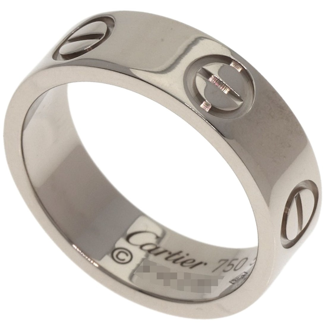 Cartier Love Ring K18 White Gold: Cartier Love Ring K18 White Gold Cartier Love Ring K18 White Gold, a sleek and modern design, is crafted from K18 White Gold, a rare and premium metal. This silver-toned ring features no main stone,