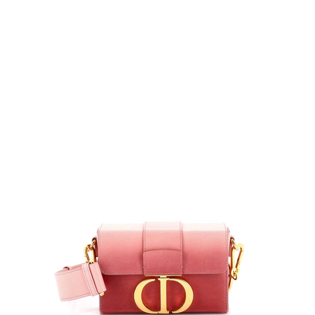 Christian Dior 30 Montaigne Ombre Leather Box Bag: Christian Dior 30 Montaigne Ombre Leather Box Bag The Christian Dior 30 Montaigne Ombre Leather Box Bag boasts a striking pink ombre leather exterior, adding a pop of color to any outfit. Measuring