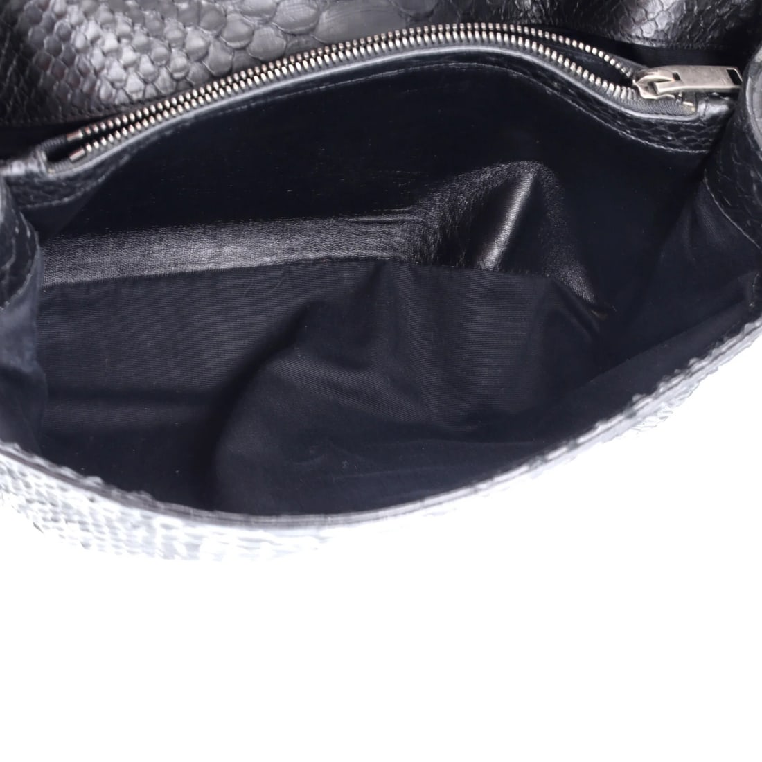 Python Embossed Leather Large Saint Laurent Classic Monogram College Bag - 5