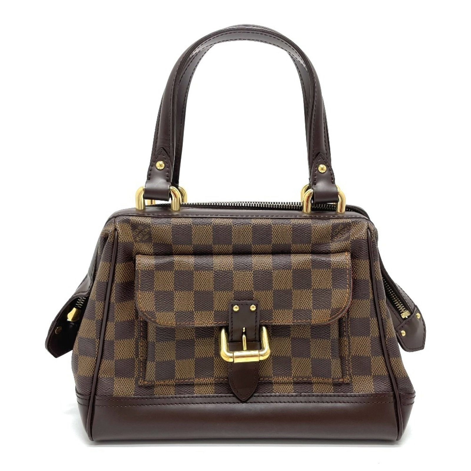 Handbag Damier Canvas Leather Louis Vuitton: Handbag Damier Canvas Leather Louis Vuitton Damier Canvas Leather Louis Vuitton Handbag. Made from Damier canvas and leather, this classic handbag features a timeless design with a zipper closure.