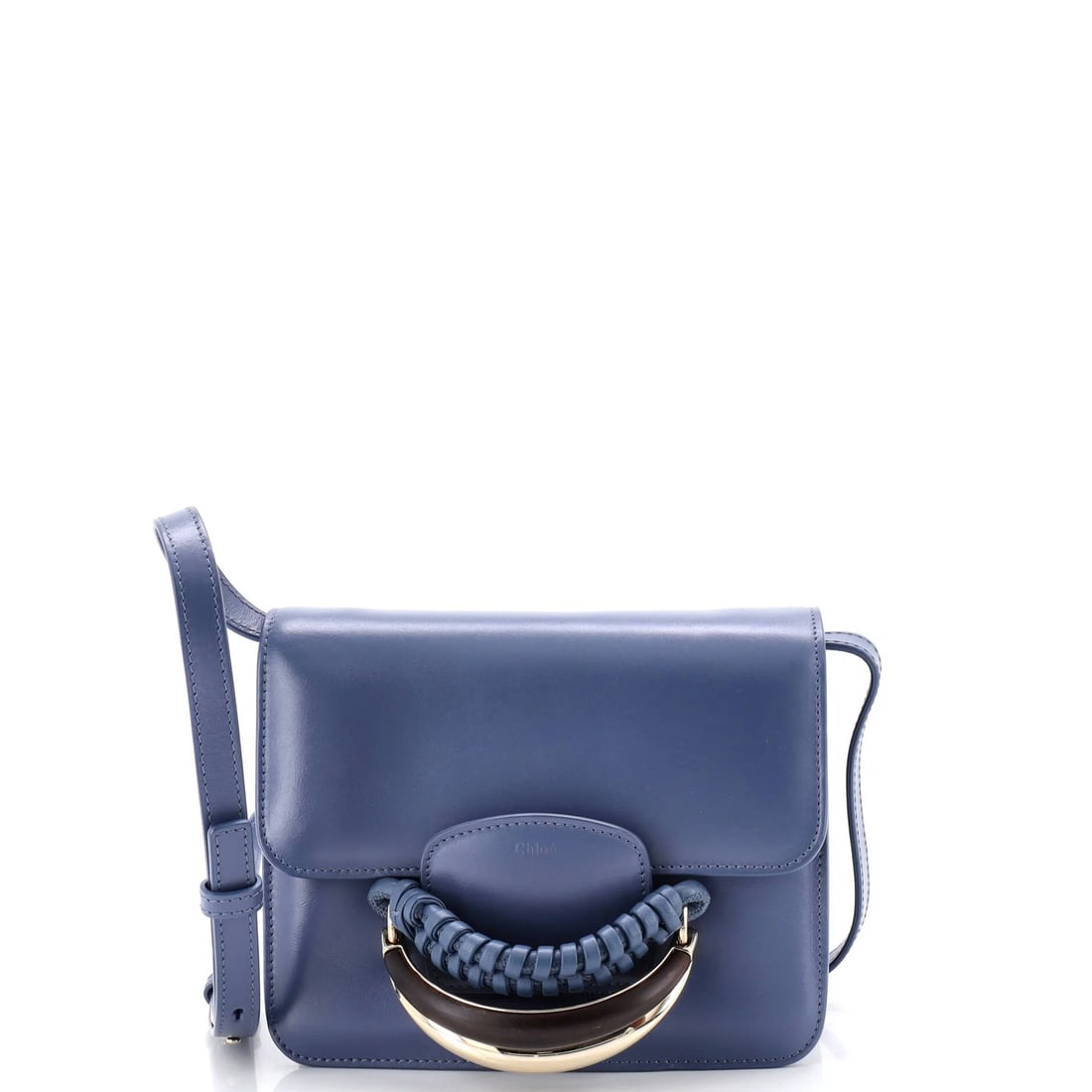 Crossbody Bag Chloe Kattie Leather: Crossbody Bag Chloe Kattie Leather The Chloe Kattie Leather Crossbody Bag boasts a sleek blue leather exterior with gold tone hardware, adding a touch of sophistication to any outfit. Measuring 5.5" t