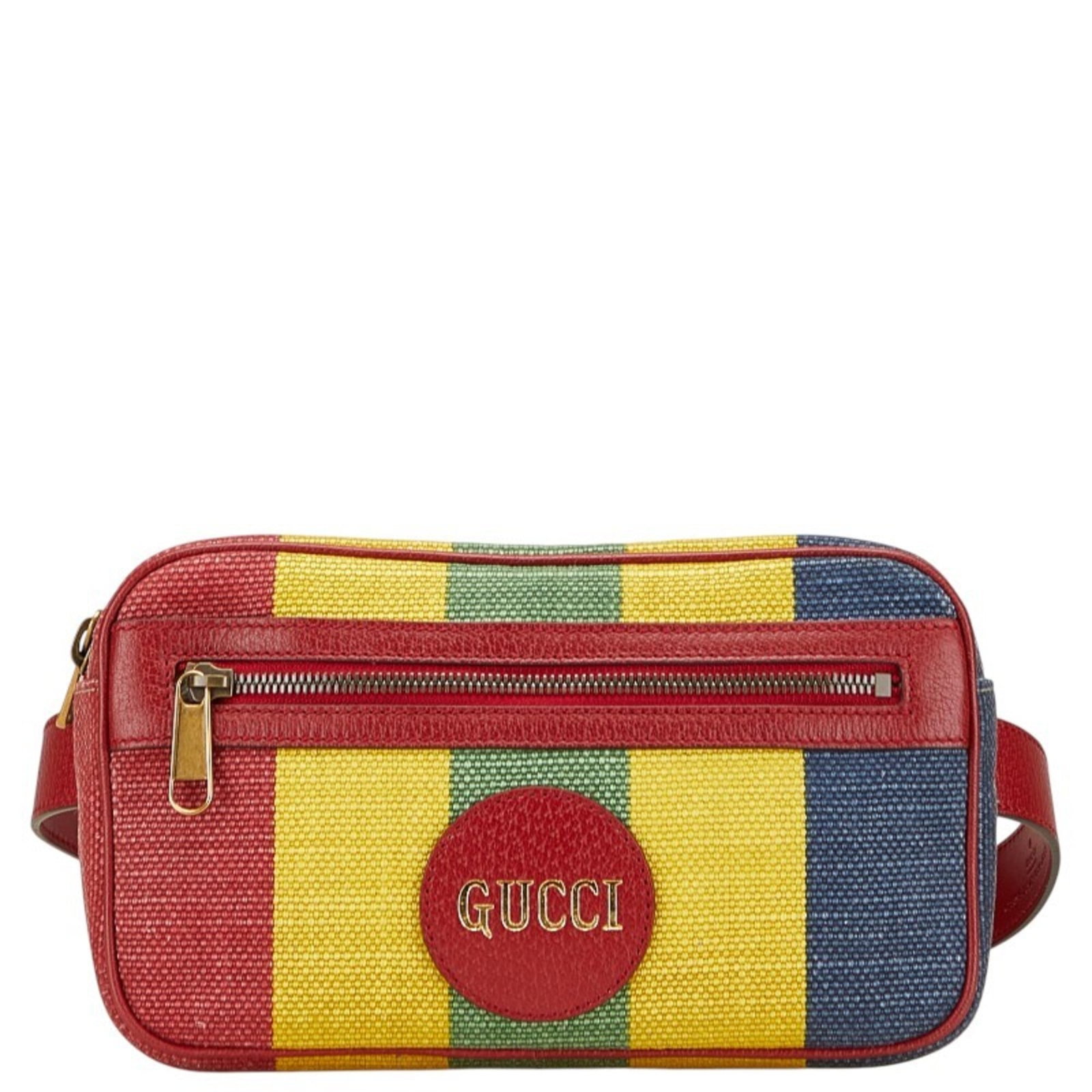 Canvas Leather Gucci Sling Bag: Canvas Leather Gucci Sling Bag Canvas Leather Gucci Sling Bag - A stylish and versatile accessory, this multi-color sling bag features a canvas and leather construction, measuring 14cm x 24cm x 5cm. T