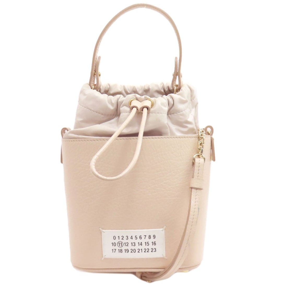 Handbag Leather Maisonmargiela 5Ac 2Way: Handbag Leather Maisonmargiela 5Ac 2Way Pink leather MaisonMargiela 5Ac 2Way handbag with a distinctive design. This handbag features a striking exterior color and is made from high-quality leather.