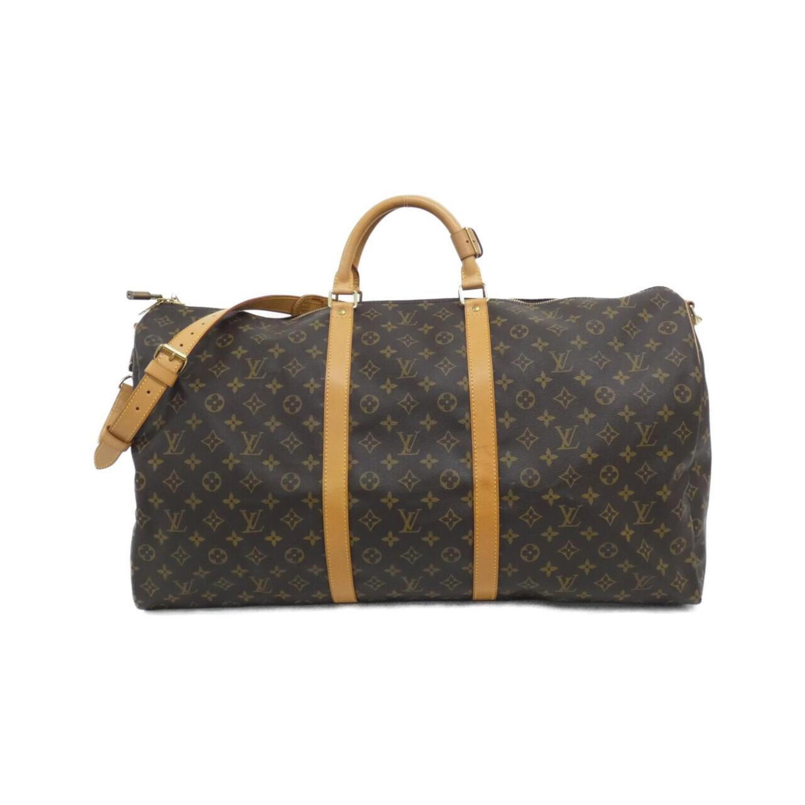 Louis Vuitton Boston Bag Coated Canvas: Louis Vuitton Boston Bag Coated Canvas Coated canvas construction provides durability and a stylish touch to the classic Louis Vuitton Boston bag. The gold hardware adds a touch of sophistication,