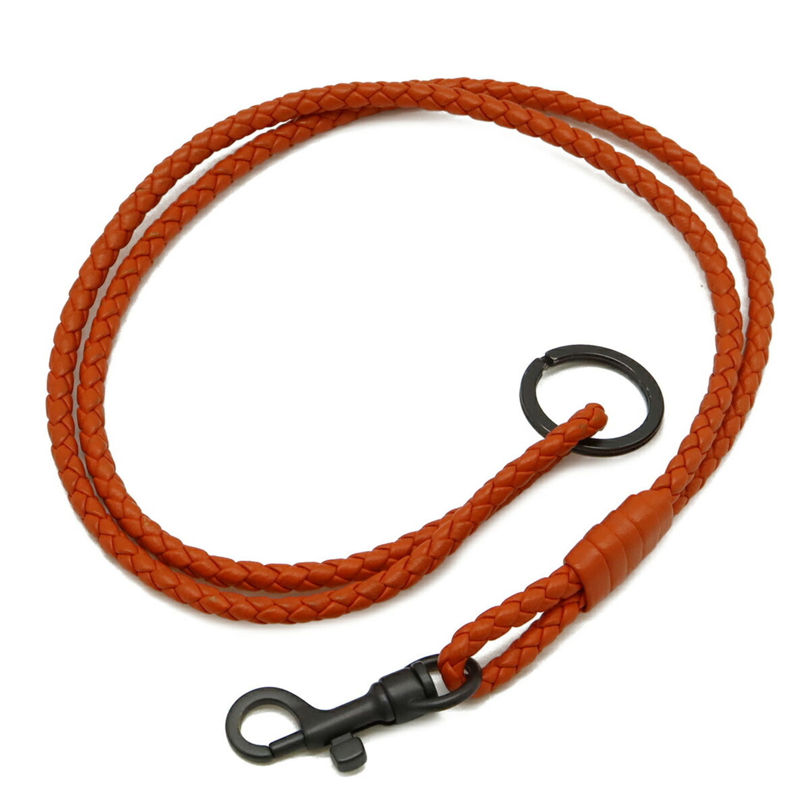 Bottega Veneta Neck Strap Leather: Bottega Veneta Neck Strap Leather Bottega Veneta's iconic Intrecciato line is showcased in this vibrant orange leather neck strap, a masterful blend of craftsmanship and style. The signature orange