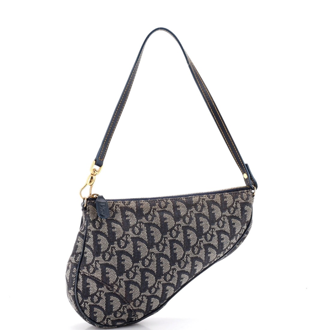 Christian Dior Vintage Saddle Bag Dior Saddle Mini Canvas: Christian Dior Vintage Saddle Bag Dior Saddle Mini Canvas The Christian Dior Vintage Saddle Bag Dior Saddle Mini Canvas is a stunning blue canvas clutch with gold hardware, featuring a classic saddle