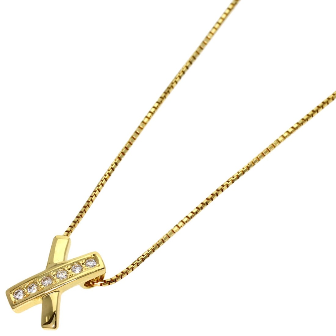 Diamond Necklace K18 Gold Yellow Tasaki: Diamond Necklace K18 Gold Yellow Tasaki K18 gold yellow Tasaki necklace boasts a striking 0.04ct diamond, expertly set in a high-quality K18 gold chain. The necklace's 15.7-inch length offers a versat