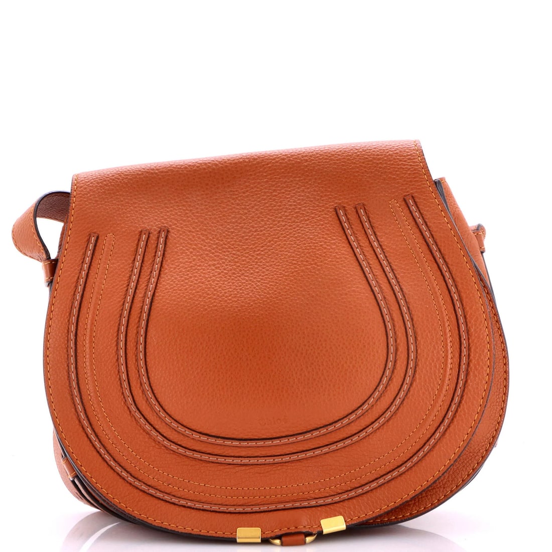 Crossbody Medium Leather Bag Chloe Marcie: Crossbody Medium Leather Bag Chloe Marcie The Chloe Marcie Crossbody Medium Leather Bag boasts a timeless design with a rich brown leather exterior, complemented by a vibrant green interior. This