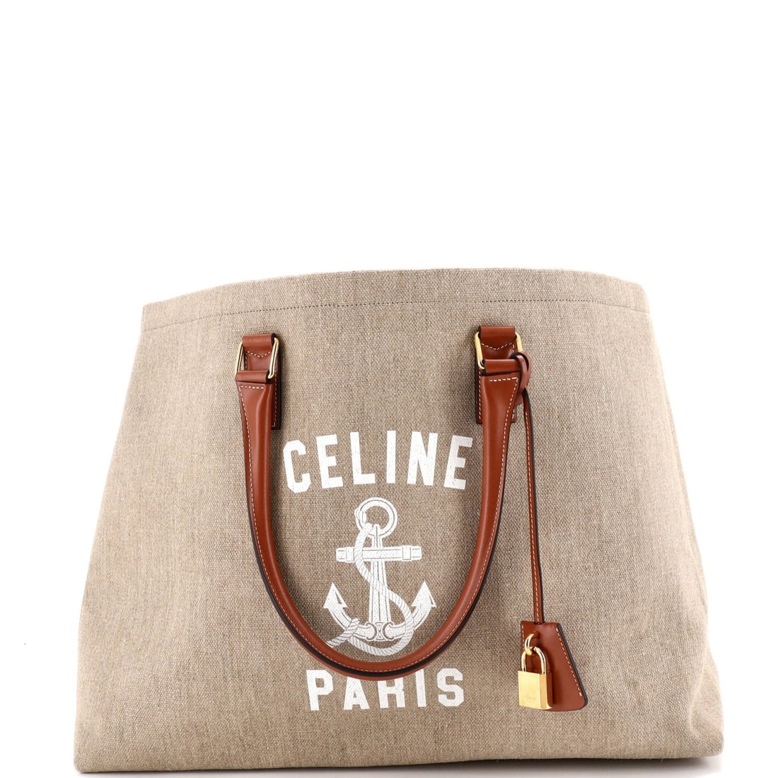 Celine St. Tropez Horizontal Cabas Tote Canvas with Leather (1 of 5)