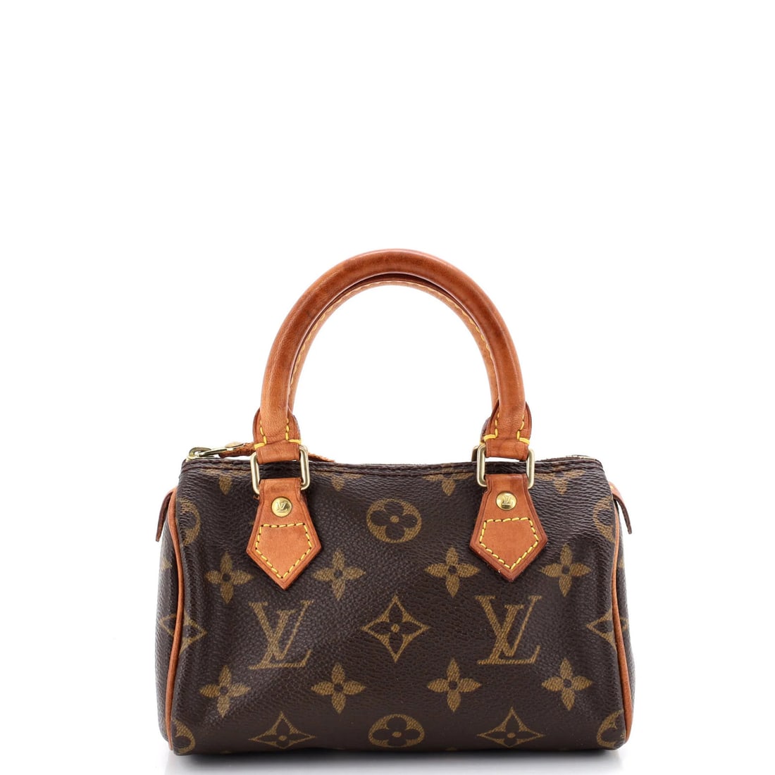 Speedy Mini Louis Vuitton Canvas Handbag Monogram HL: Speedy Mini Louis Vuitton Canvas Handbag Monogram HL The Speedy Mini Louis Vuitton Canvas Handbag Monogram HL boasts a classic design with a timeless brown canvas exterior and gold hardware.