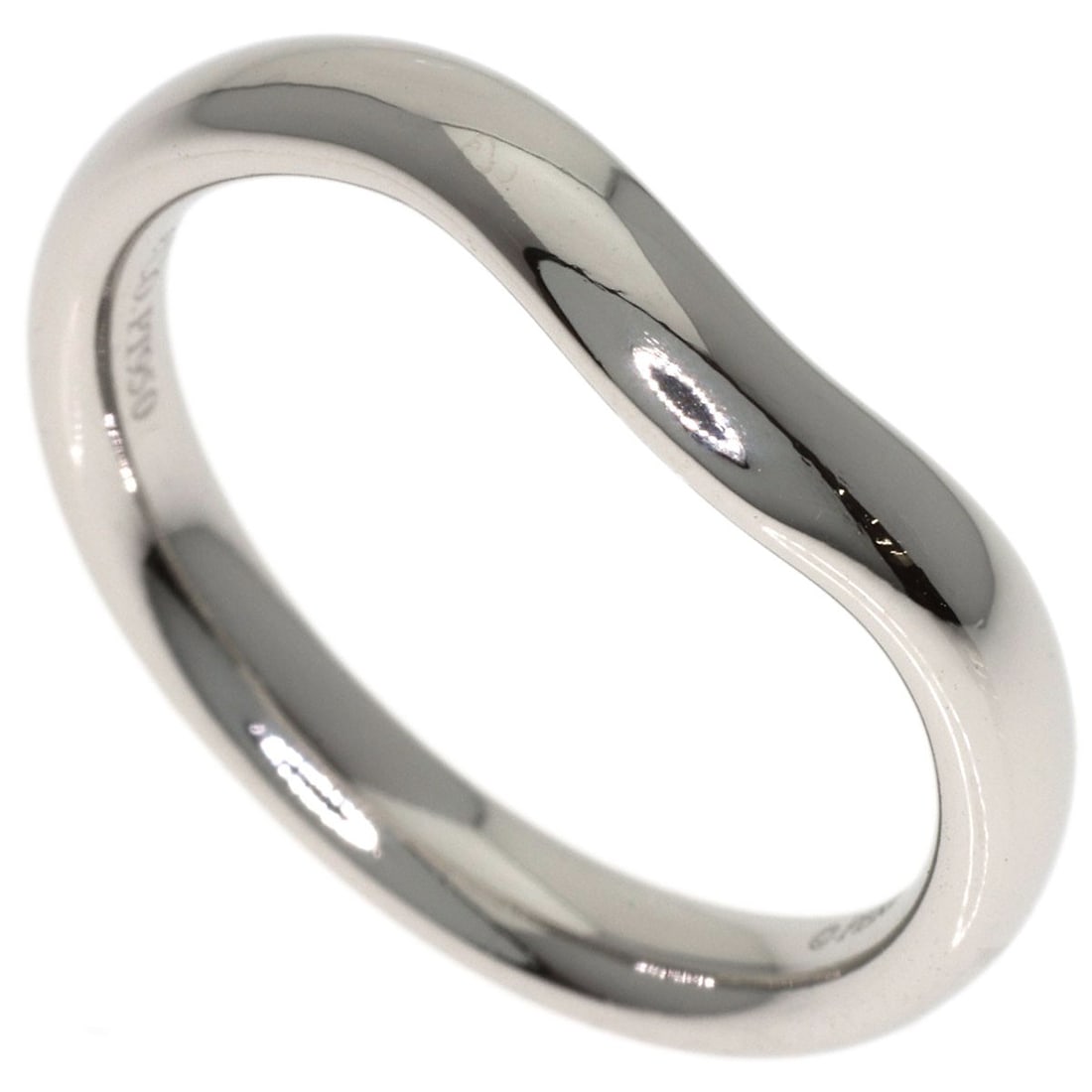 Tiffany Co Platinum Ring Band Curved: Tiffany Co Platinum Ring Band Curved Tiffany & Co's Platinum Ring Band Curved is a sleek and sophisticated design featuring a curved band made from high-quality platinum. This stylish piece boasts a s
