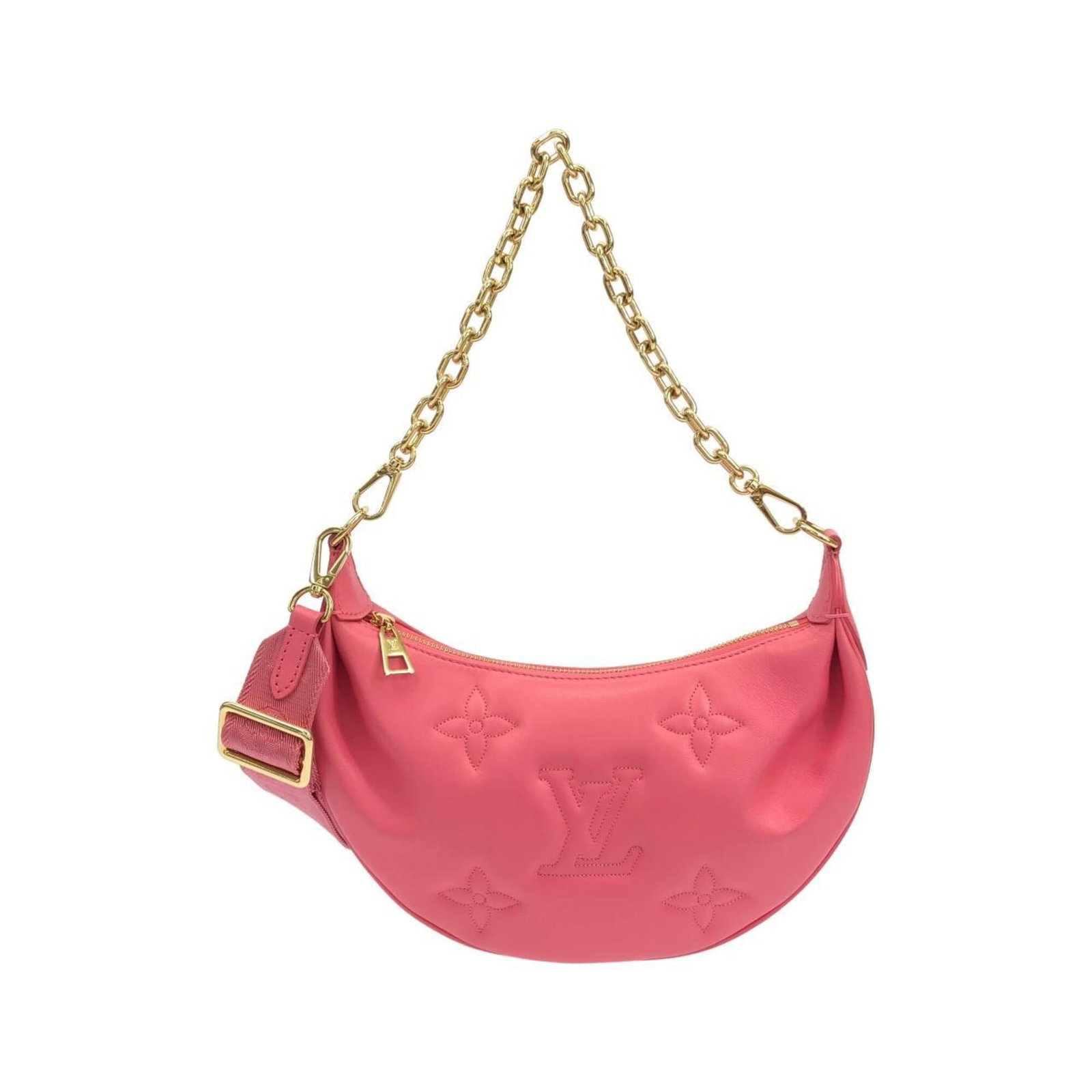 Shoulder Bag Leather Louis Vuitton: Shoulder Bag Leather Louis Vuitton Calf leather shoulder bag with gold hardware in a soft pink color, featuring a classic Louis Vuitton design. Measuring 16cm x 15.5cm x 6.5cm, this stylish bag is