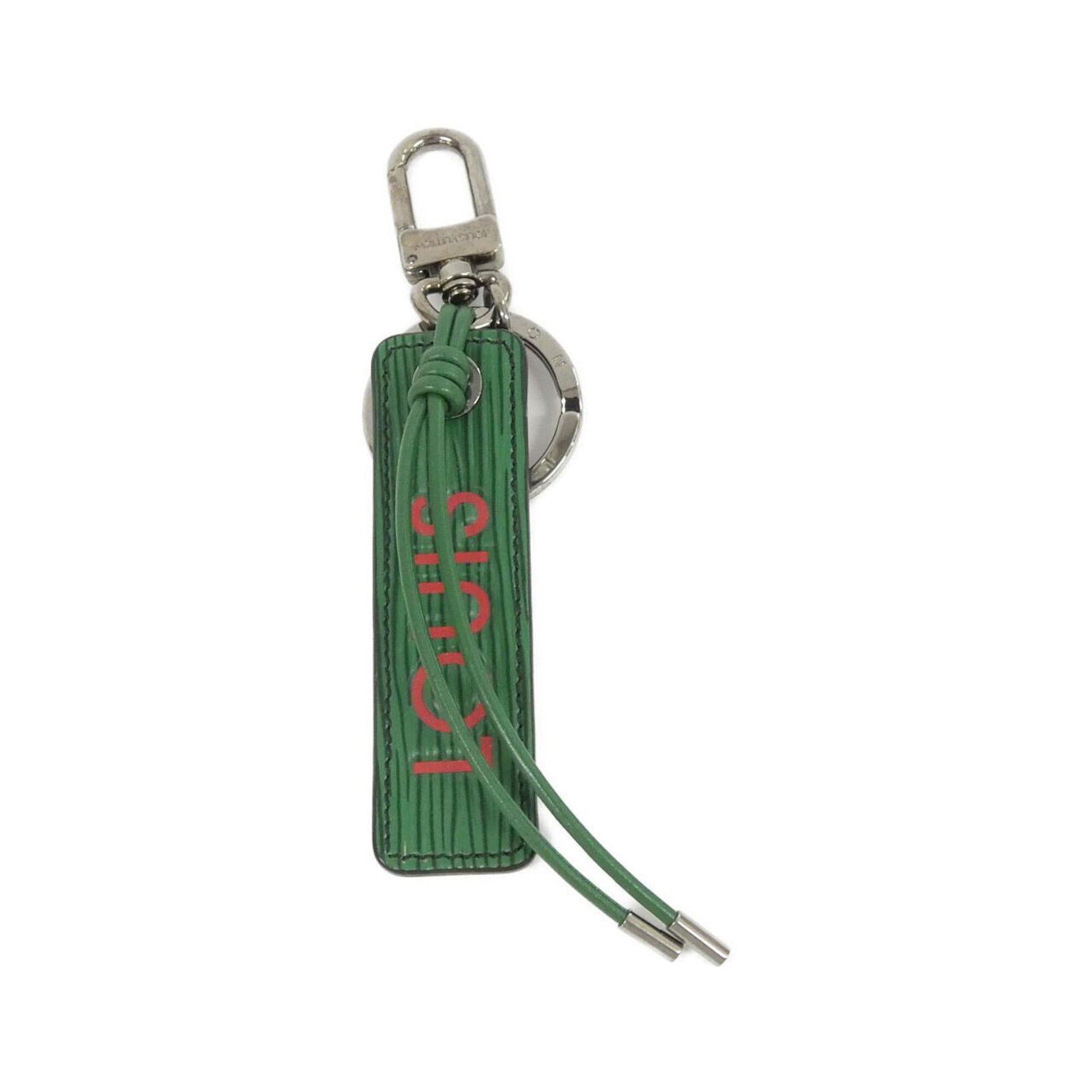 Keyring Epi Leather Louis Vuitton: Keyring Epi Leather Louis Vuitton Epi leather, a signature material of Louis Vuitton, is used to create this stylish keyring. The iconic Louis Vuitton logo is prominently featured, adding a touch of l