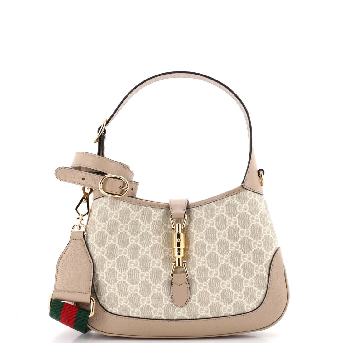 Hobo GG Coated Small 1961 Canvas Gucci: Hobo GG Coated Small 1961 Canvas Gucci Canvas Gucci Hobo in Neutral Color, Small Size, and Gold Hardware. This 1961 Small Hobo GG Coated Canvas Gucci features a neutral exterior with minor scuffs and