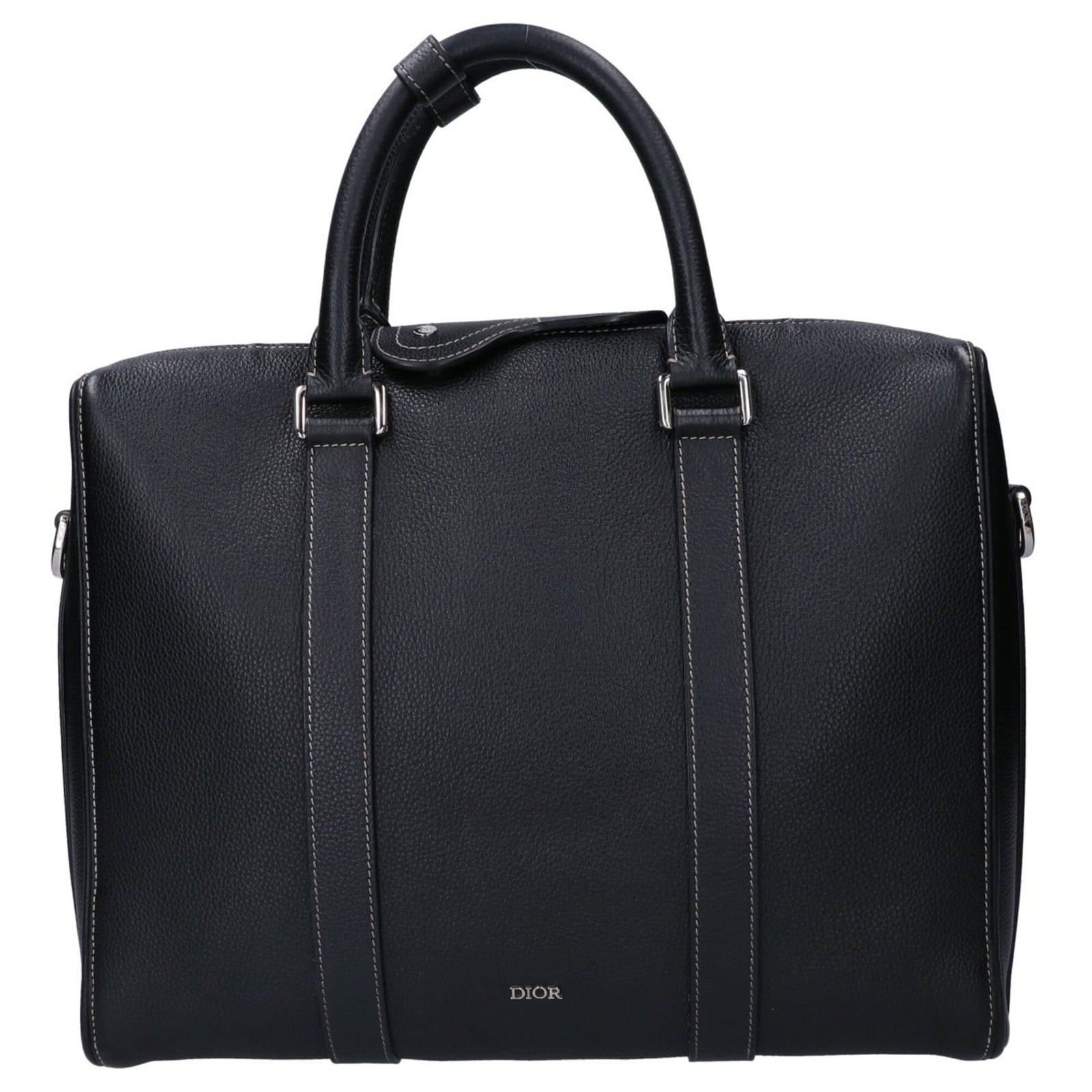Dior Christian Briefcase Leather: Dior Christian Briefcase Leather The Dior Christian Briefcase Leather is a sleek and sophisticated accessory, boasting a classic black leather design with a timeless 28cm x 35cm x 8cm size. Its clean