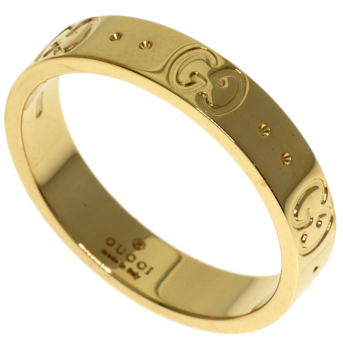 K18 Gold Yellow Ring Gucci Icon #12: K18 Gold Yellow Ring Gucci Icon #12 K18 Gold Yellow Ring Gucci Icon #12 is a luxurious gold ring featuring a signature from the renowned fashion house. Made from high-quality K18 yellow gold, this